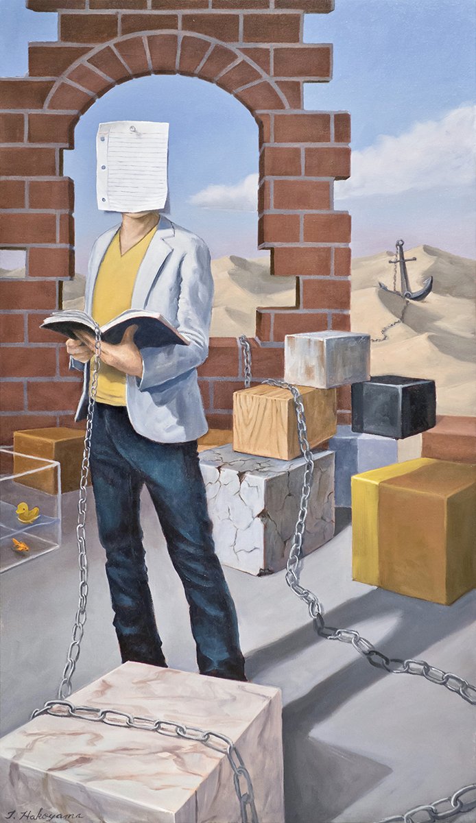    
  One Day, We'll Run Out of Tomorrows   
Oil on Canvas, 2023 
38.5"x22.25" 