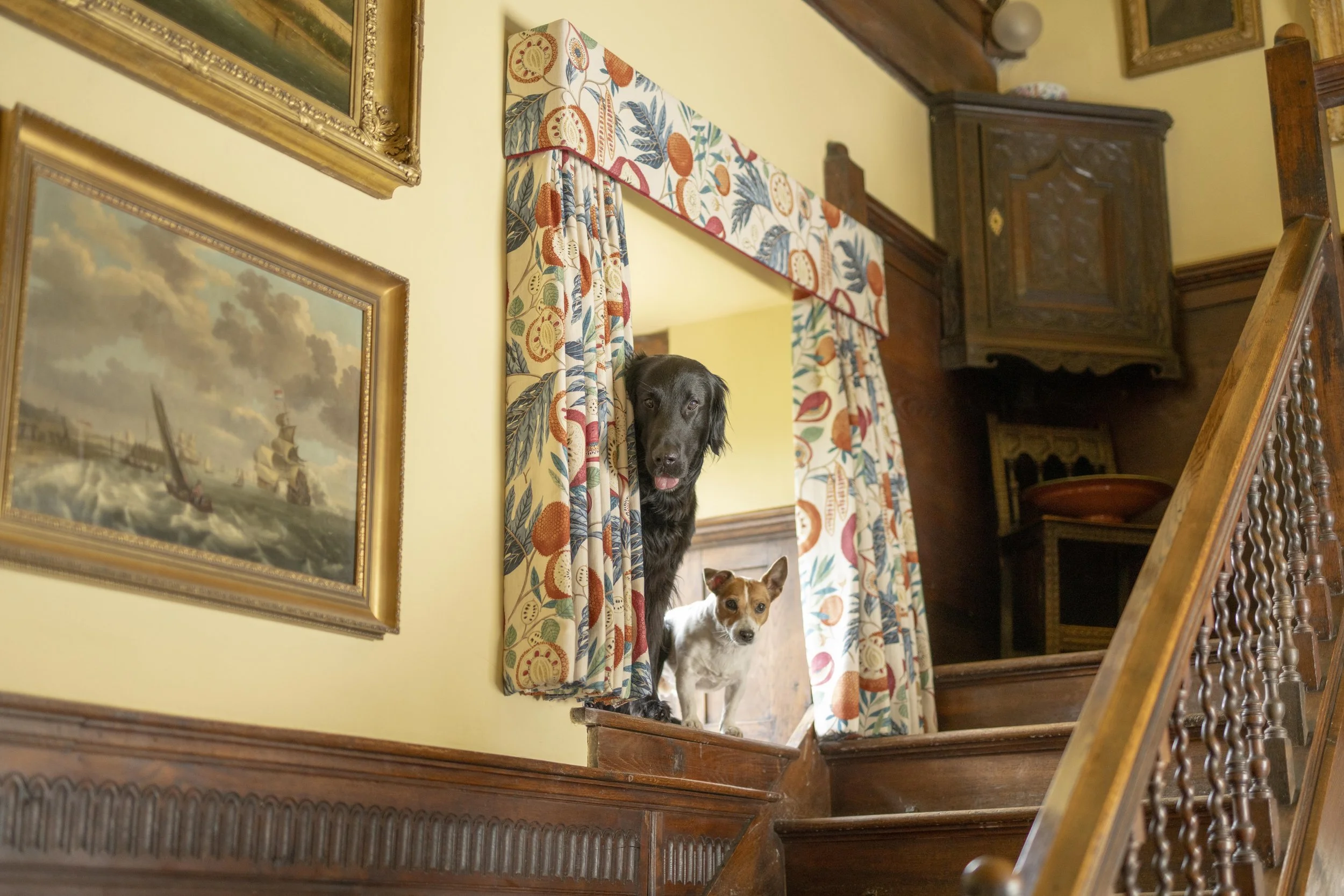 Upholstered Pelmet, Double Pinch Pleat Curtains