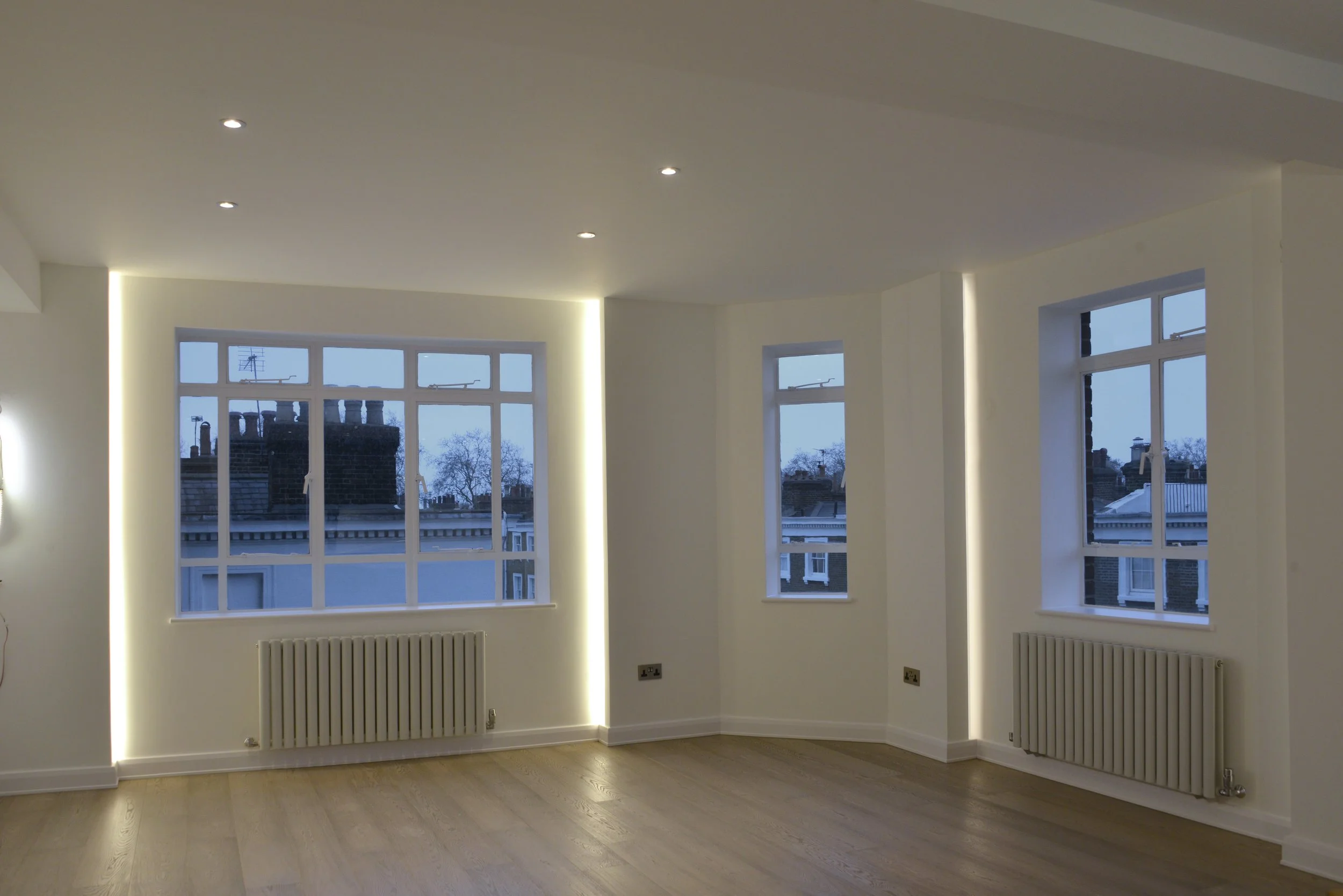 Completed residential refurbishment interior near Kings Road in Chelsea, London