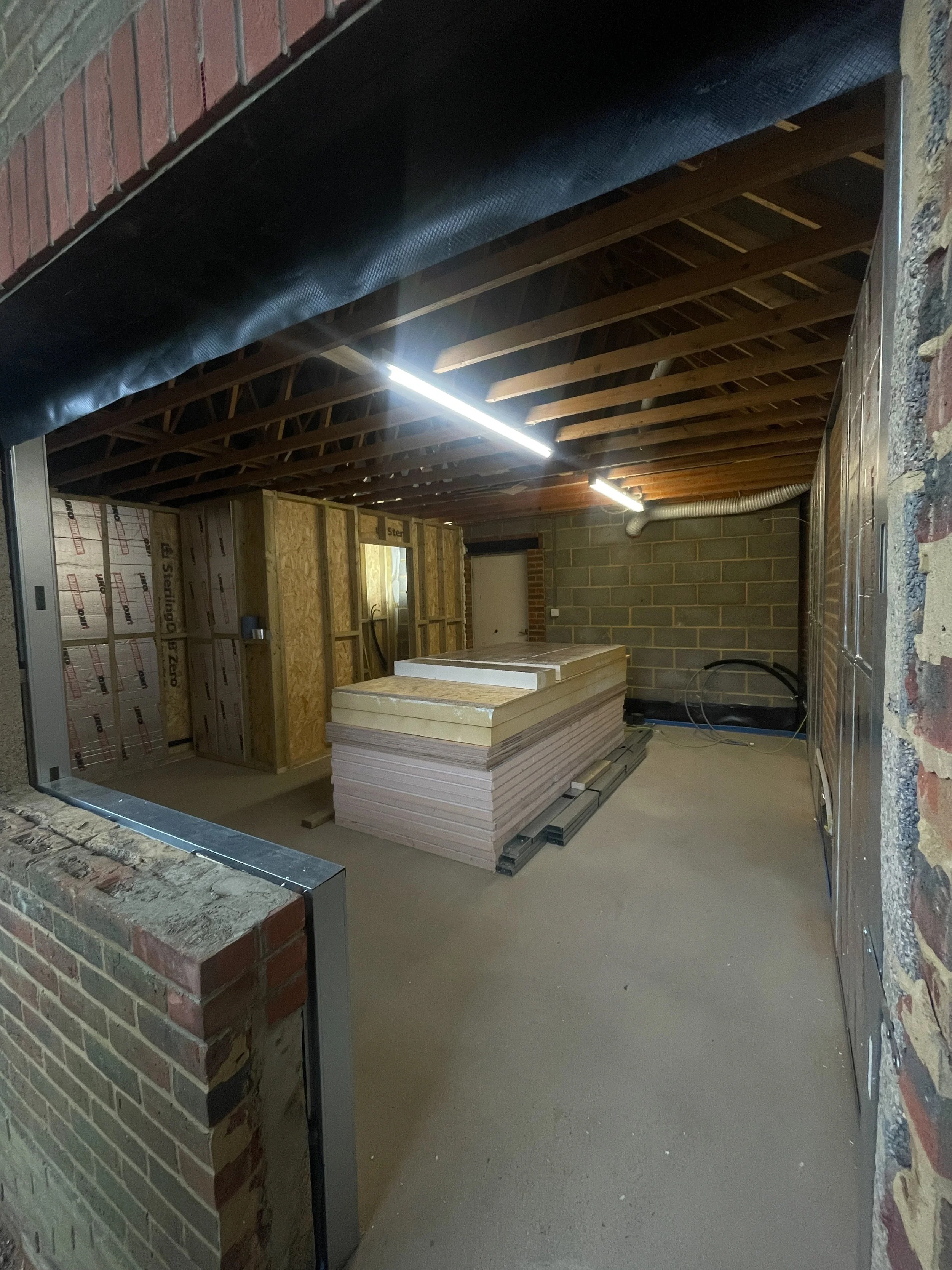 Structural works during garage conversion to annex living space in London