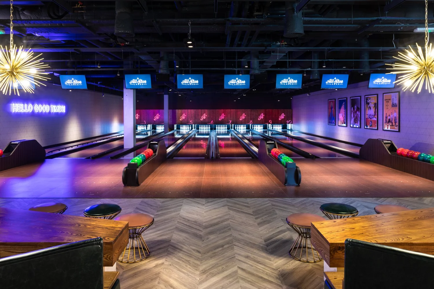 Commercial fit-out finish at All Star Lanes Shepherd’s Bush