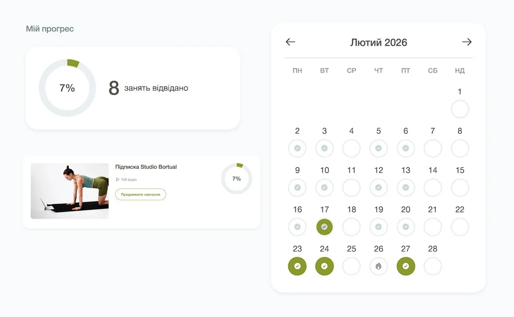 Власний календар тренувань