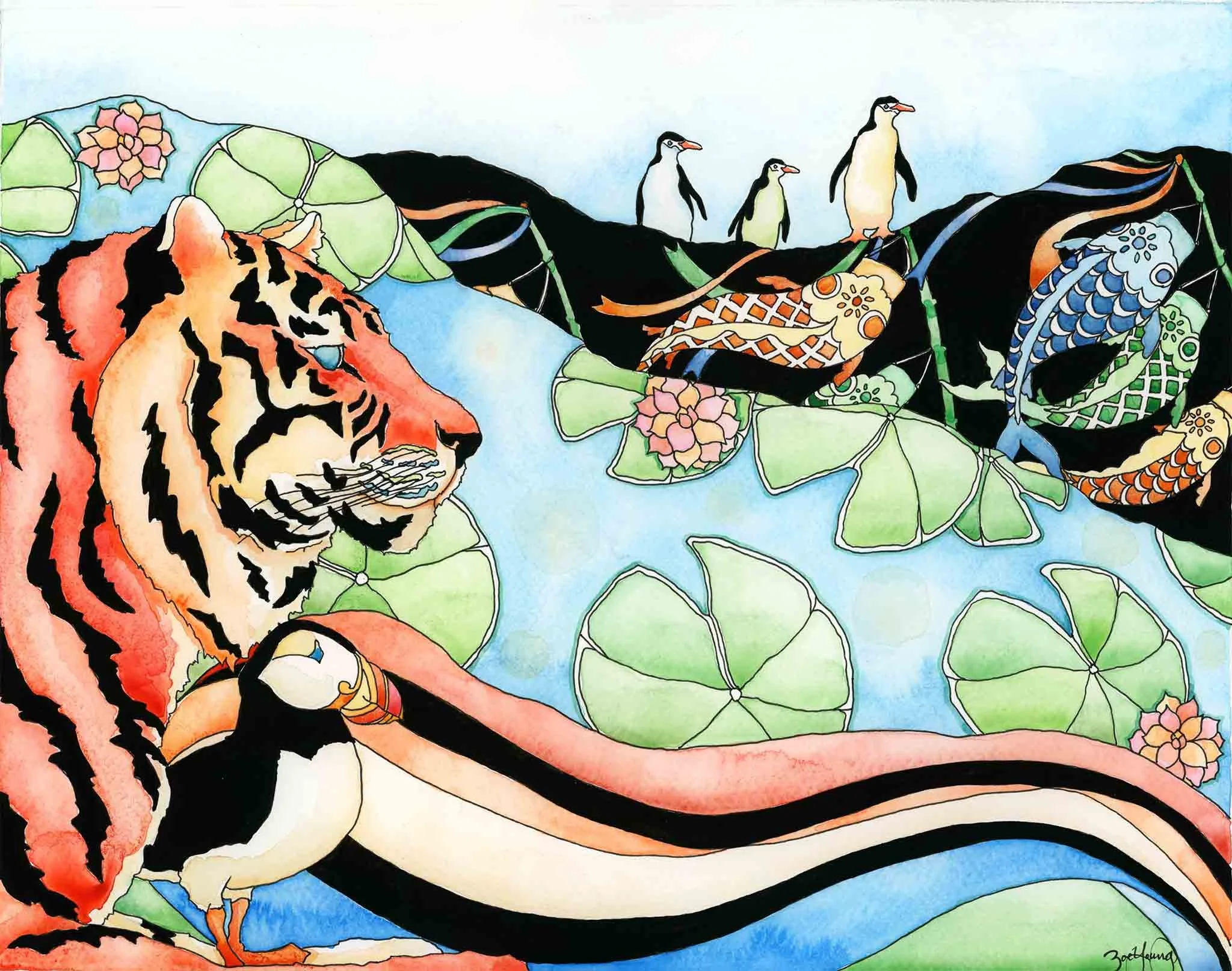 Tiger and Puffin