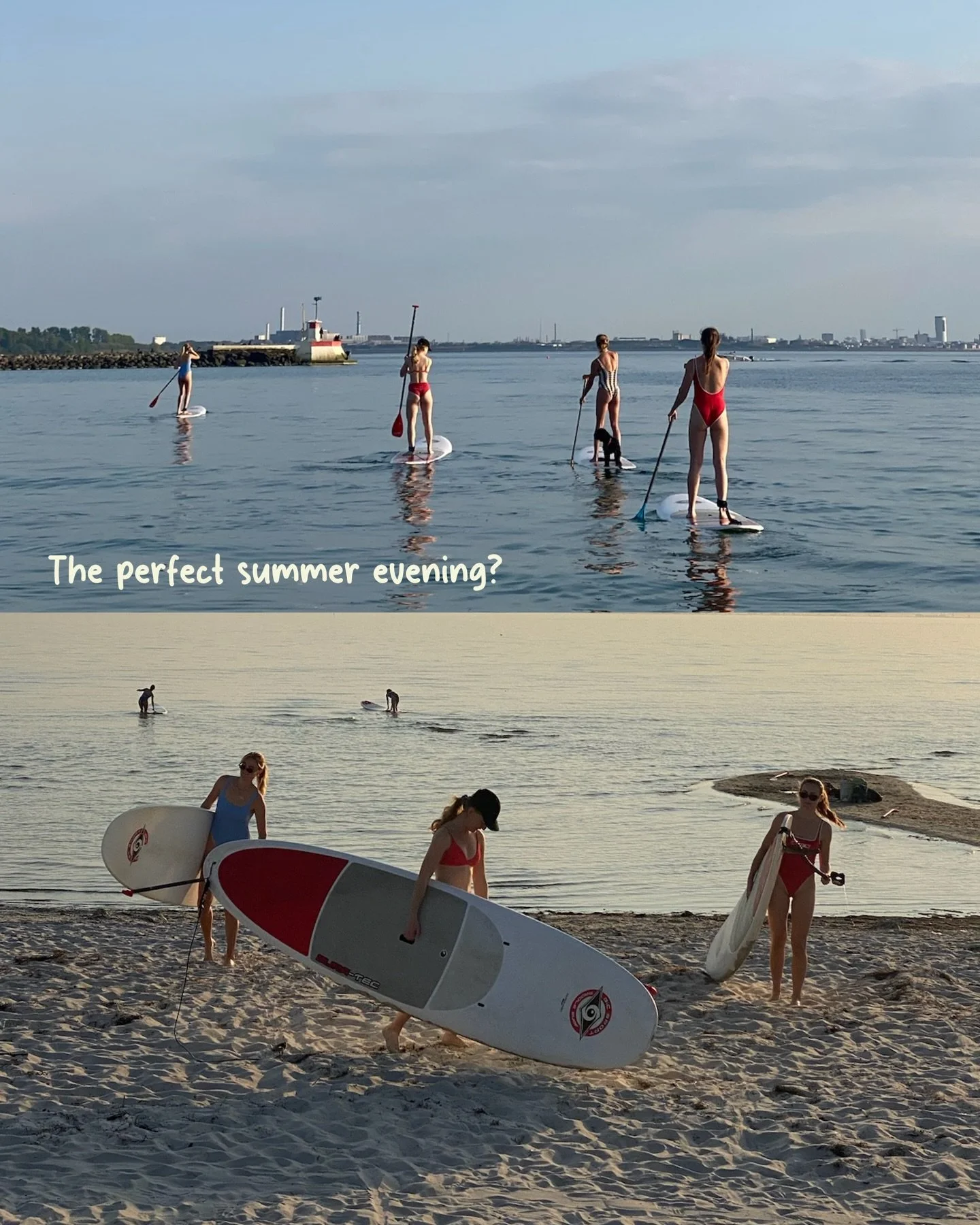 Soon time for summer evenings like this. Our favourite activity for windless days. Did u know that you can rent stand up paddle boards from us? 🌅