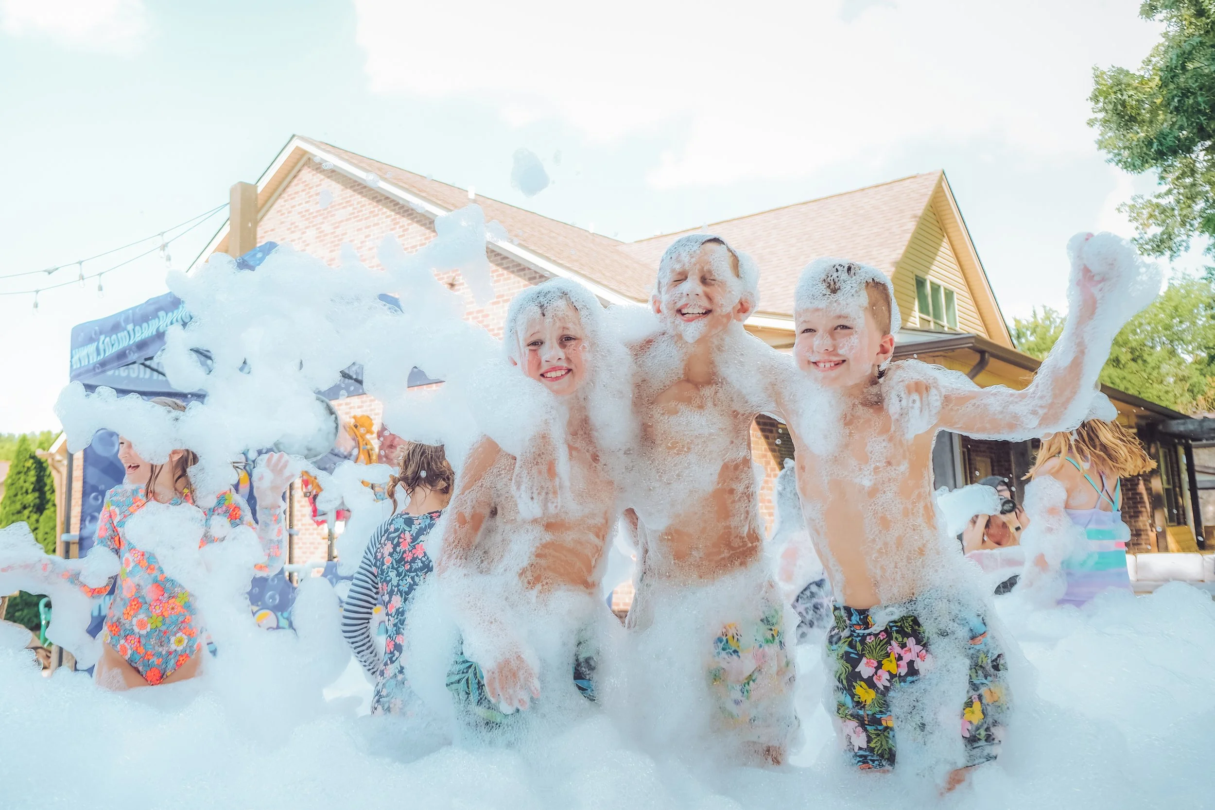 foam party back yard