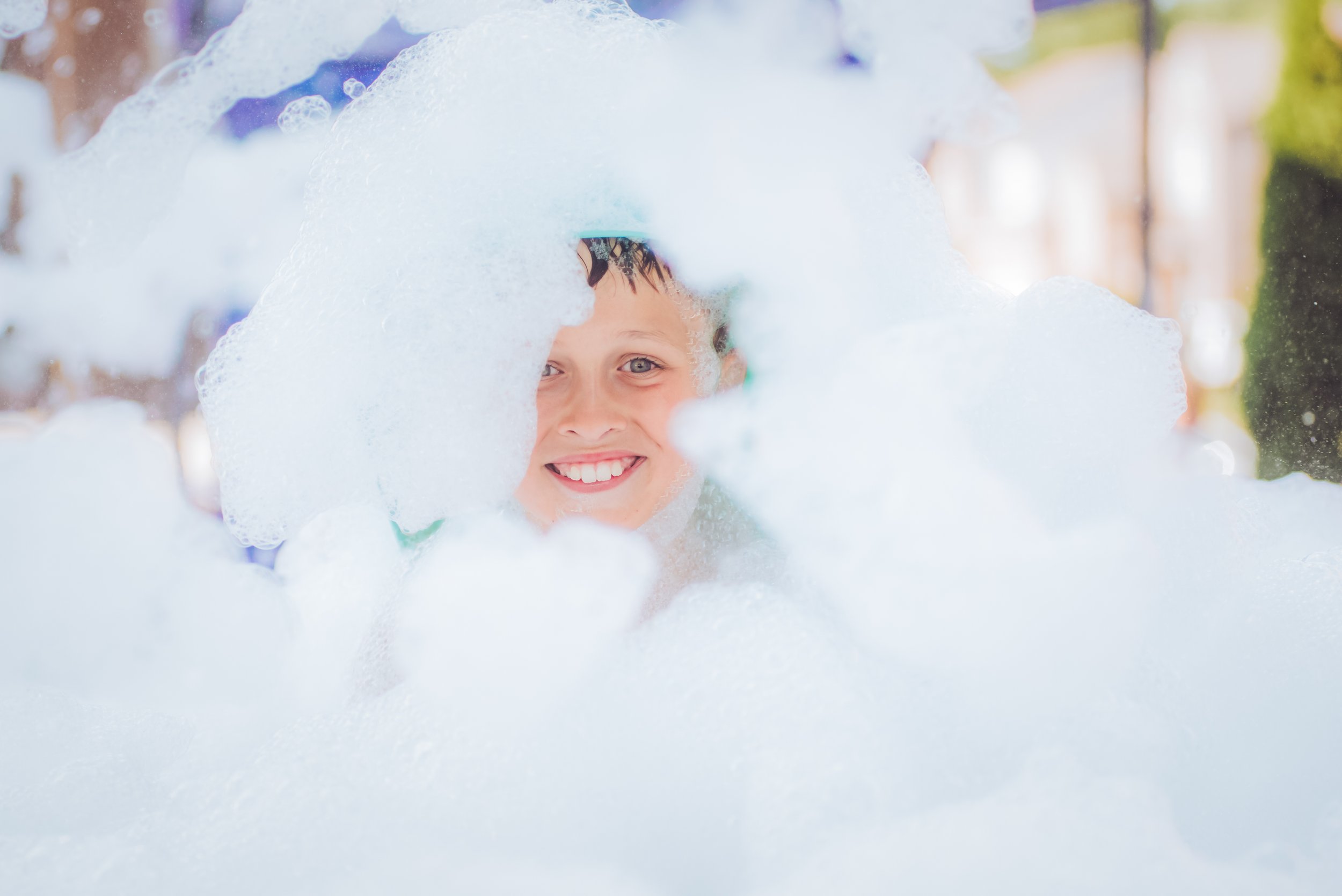 foam party foam tunnel