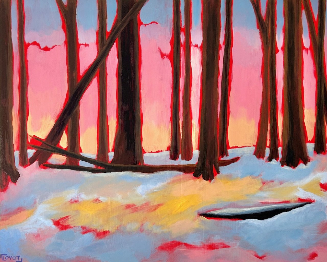 "Morning Snow", 2025
16 x 20" Oil on Wood Panel (Available)