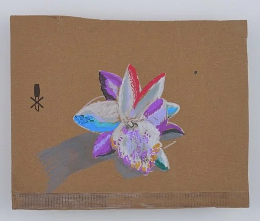 Flower hair clip on cardboard.jpg