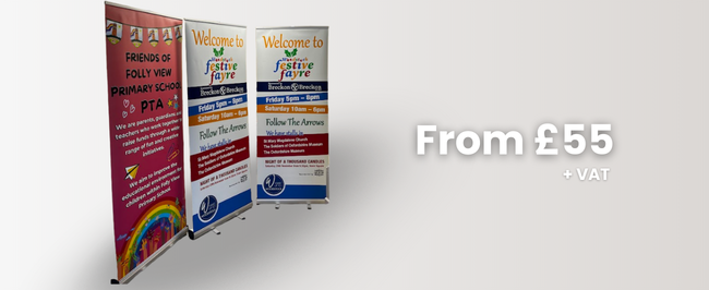 Pull Up Banners,  Printed Locally In Faringdon, Oxfordshire.
