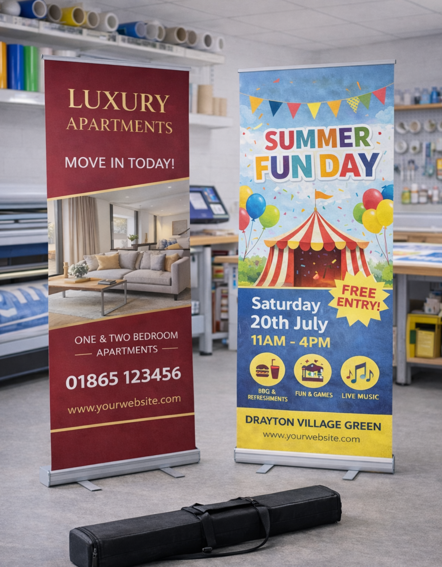 Premium Pull Up Banners, Printed Locally In Faringdon, Oxfordshire