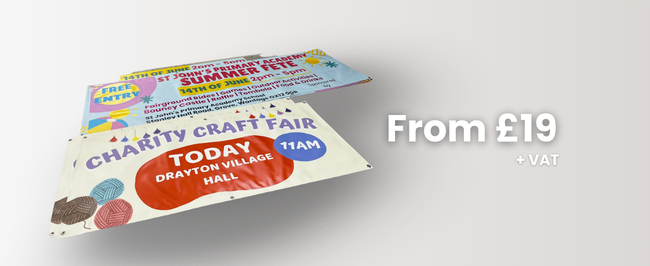 Printed PVC Banners, Made locally in Faringdon, Oxfordshire