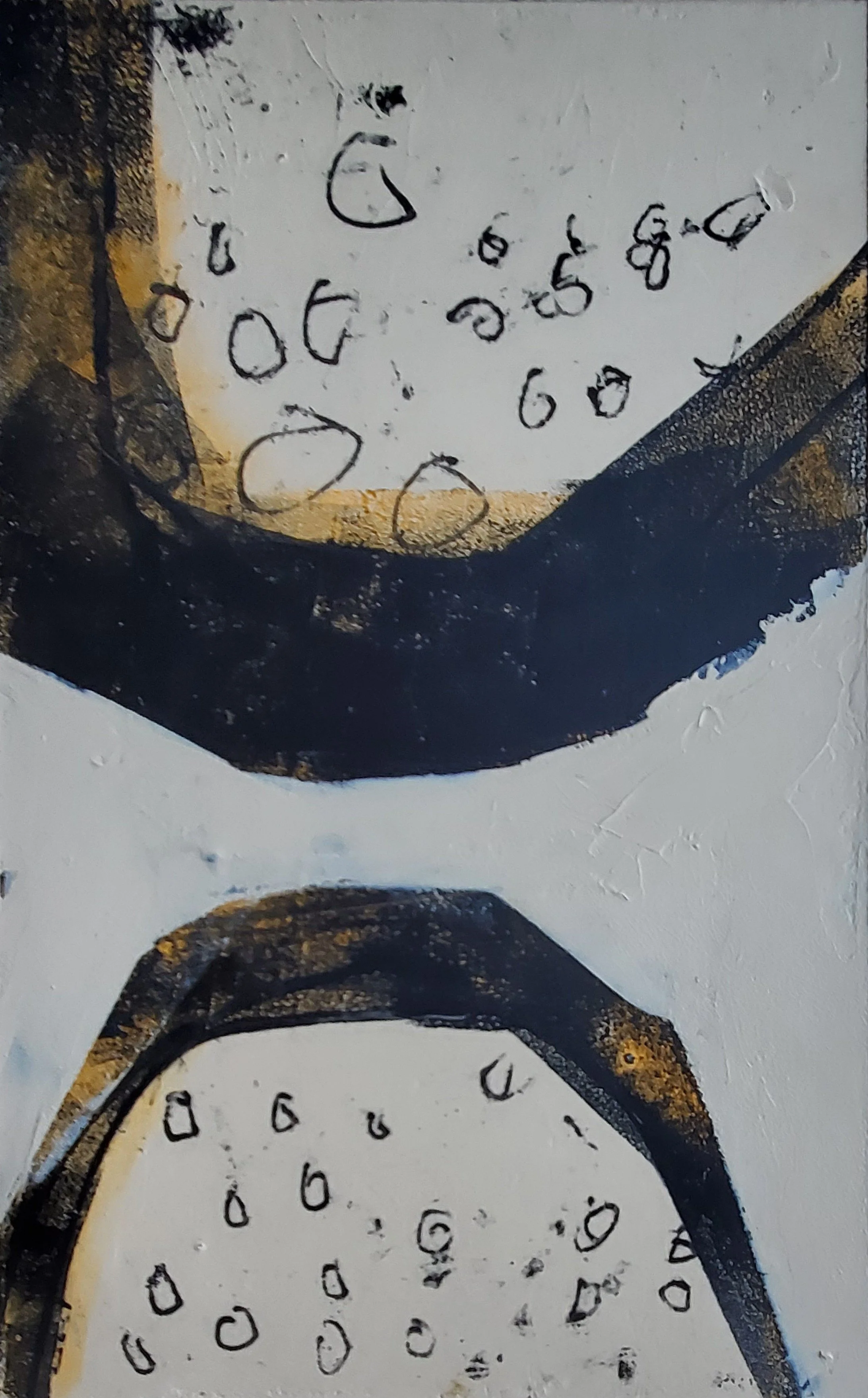 12x8in, oil/cold wax & dry pigment on paper, 2024