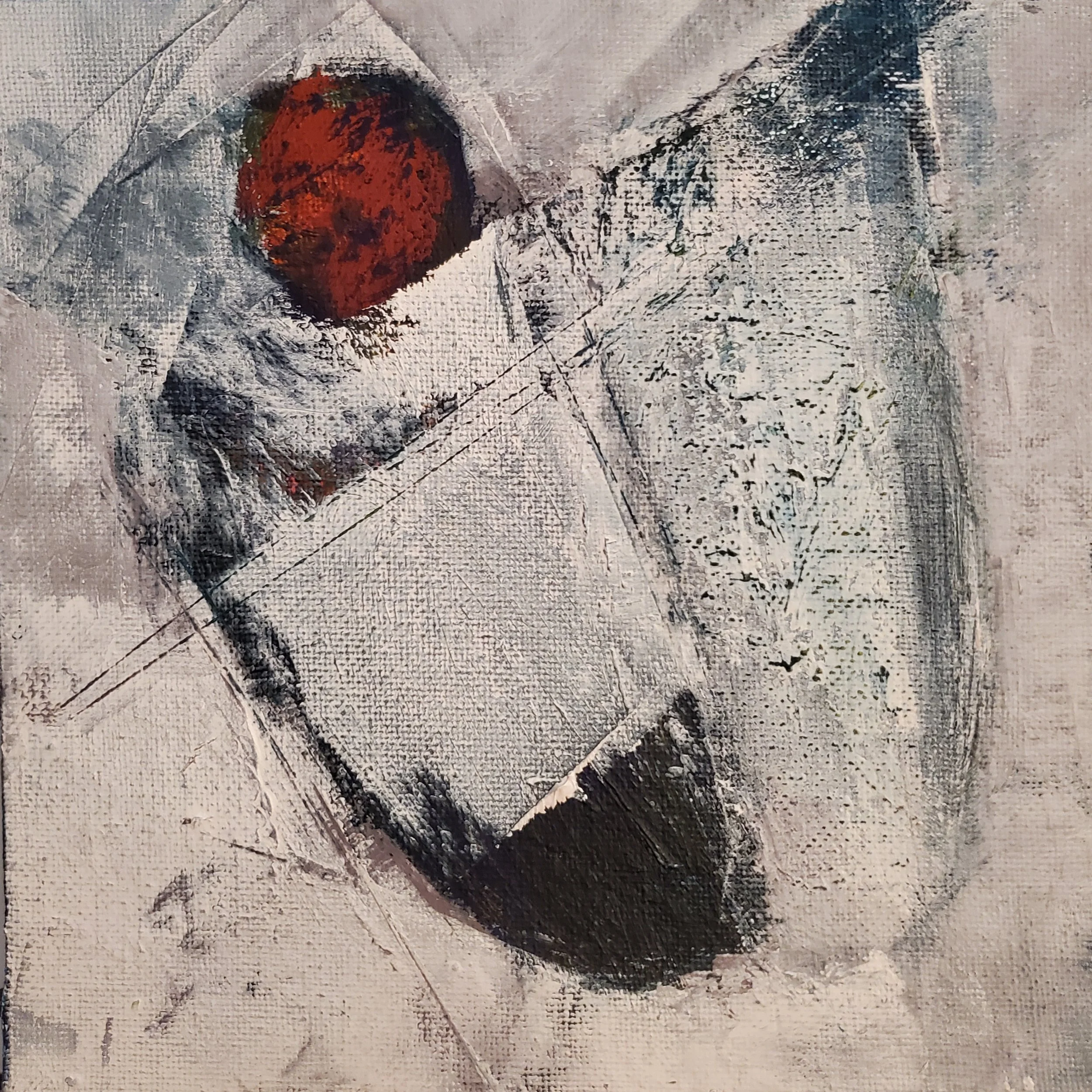 the stories i tell myself, 6x6in, oil/cold wax on canvas panel, 2021 - sold