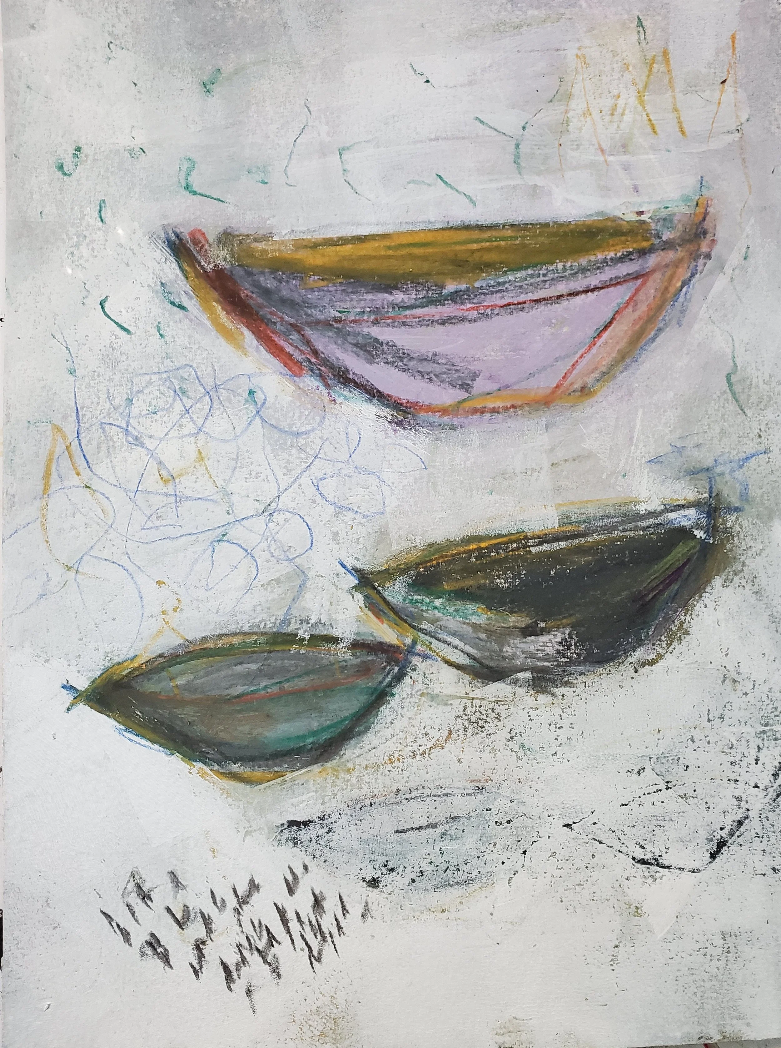 half full, 12x9in, acrylic on paper, 2020