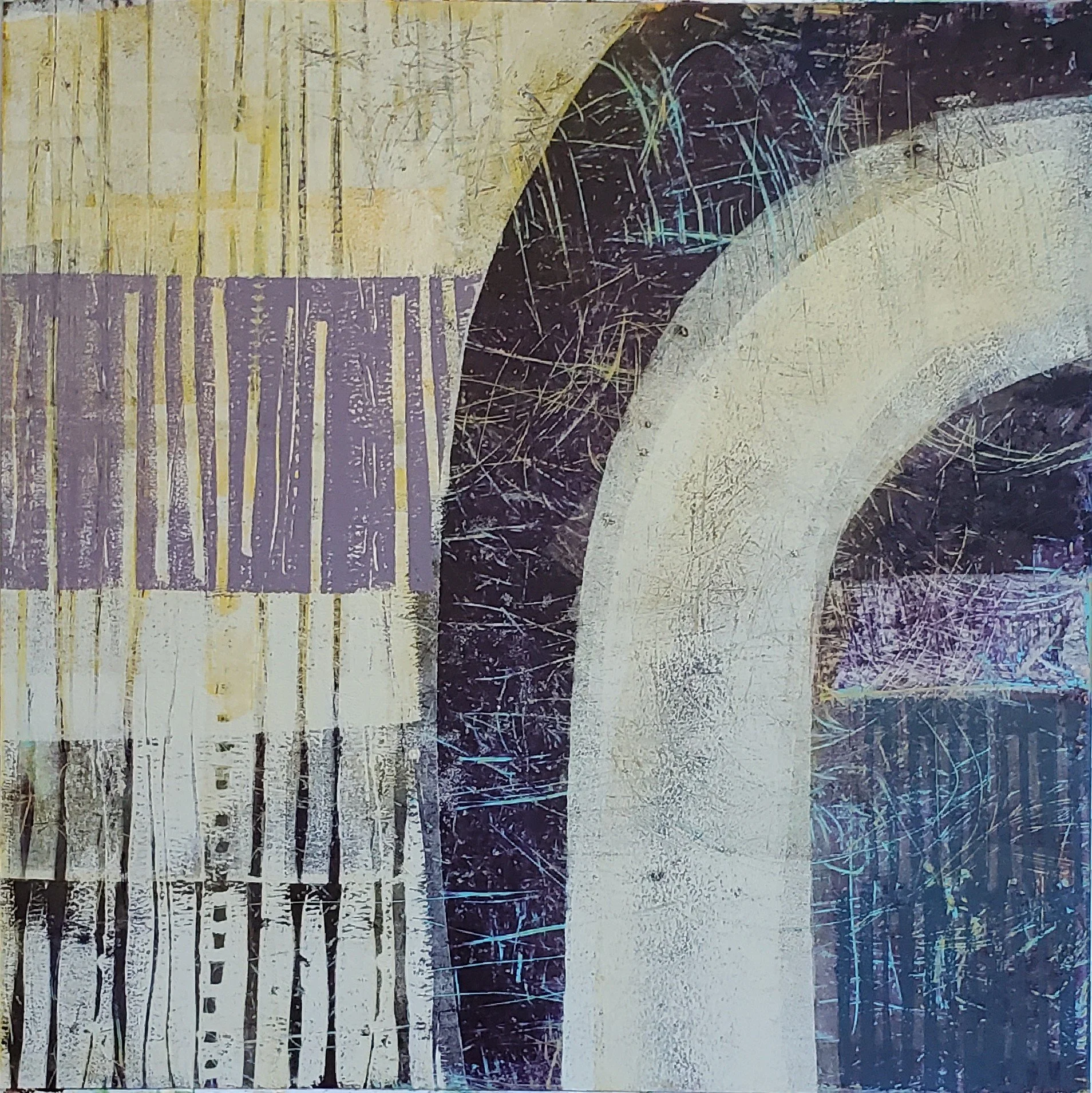 night sky 3, 20x20in, oil/cold wax on panel, 2024 - available