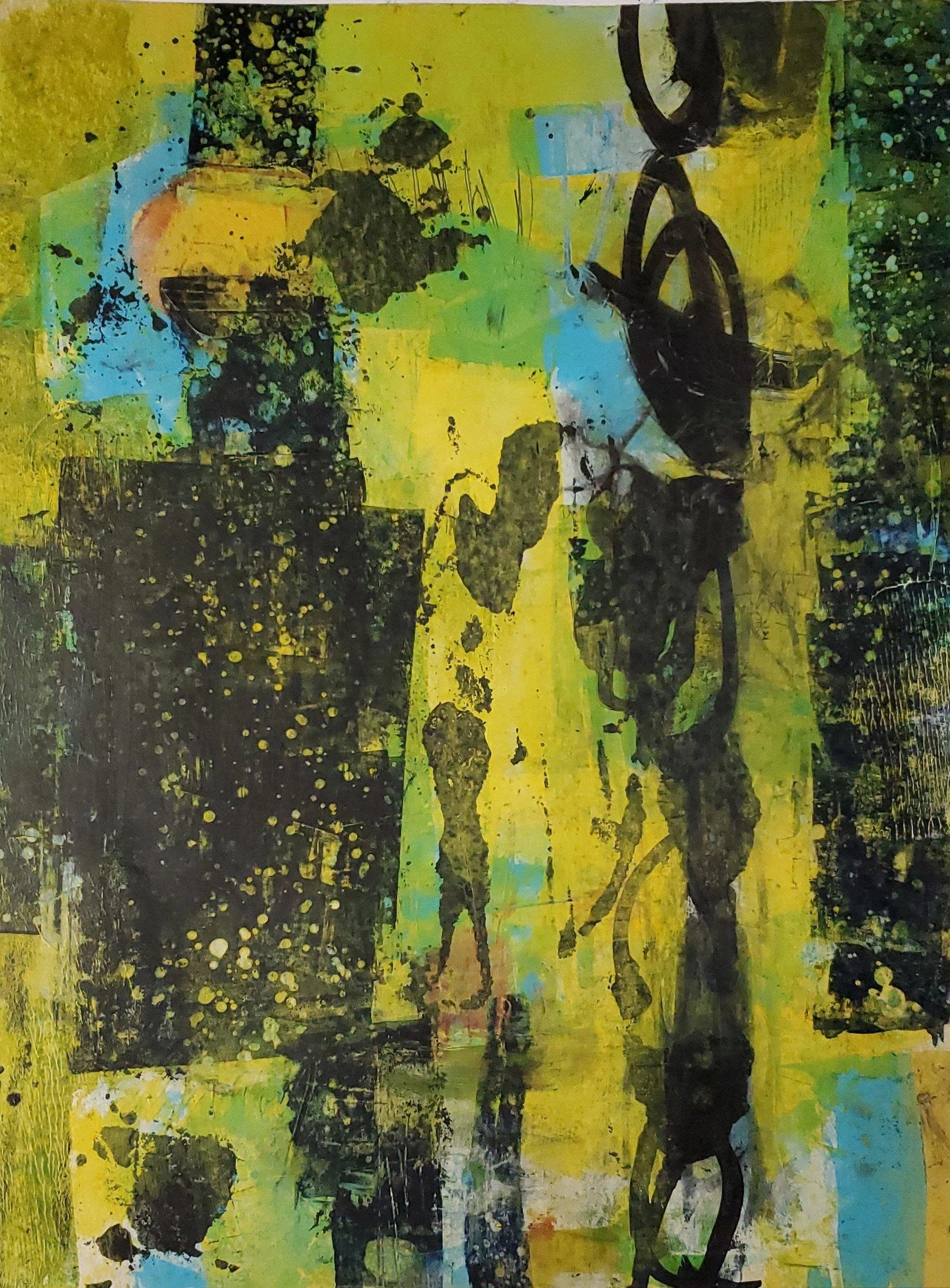 connections, 12x9in, acrylic on paper, 2021