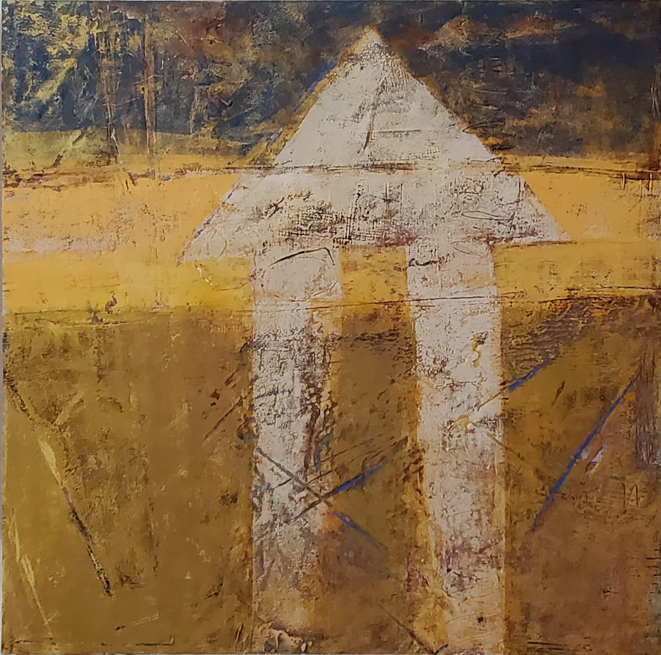 without a shadow of a doubt, 20x20in, oil/cold wax on panel, 2024 - available