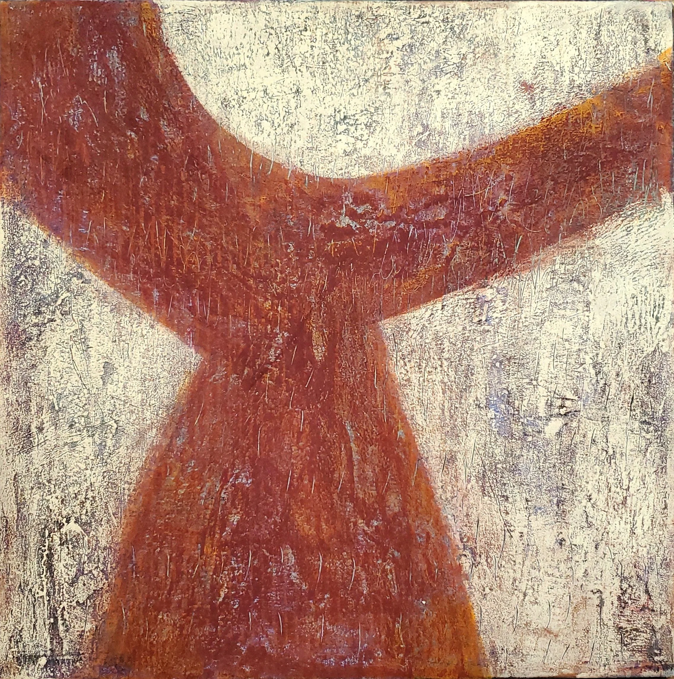 gaia, 16x16in, oil/cold wax on canvas, 2022 - available