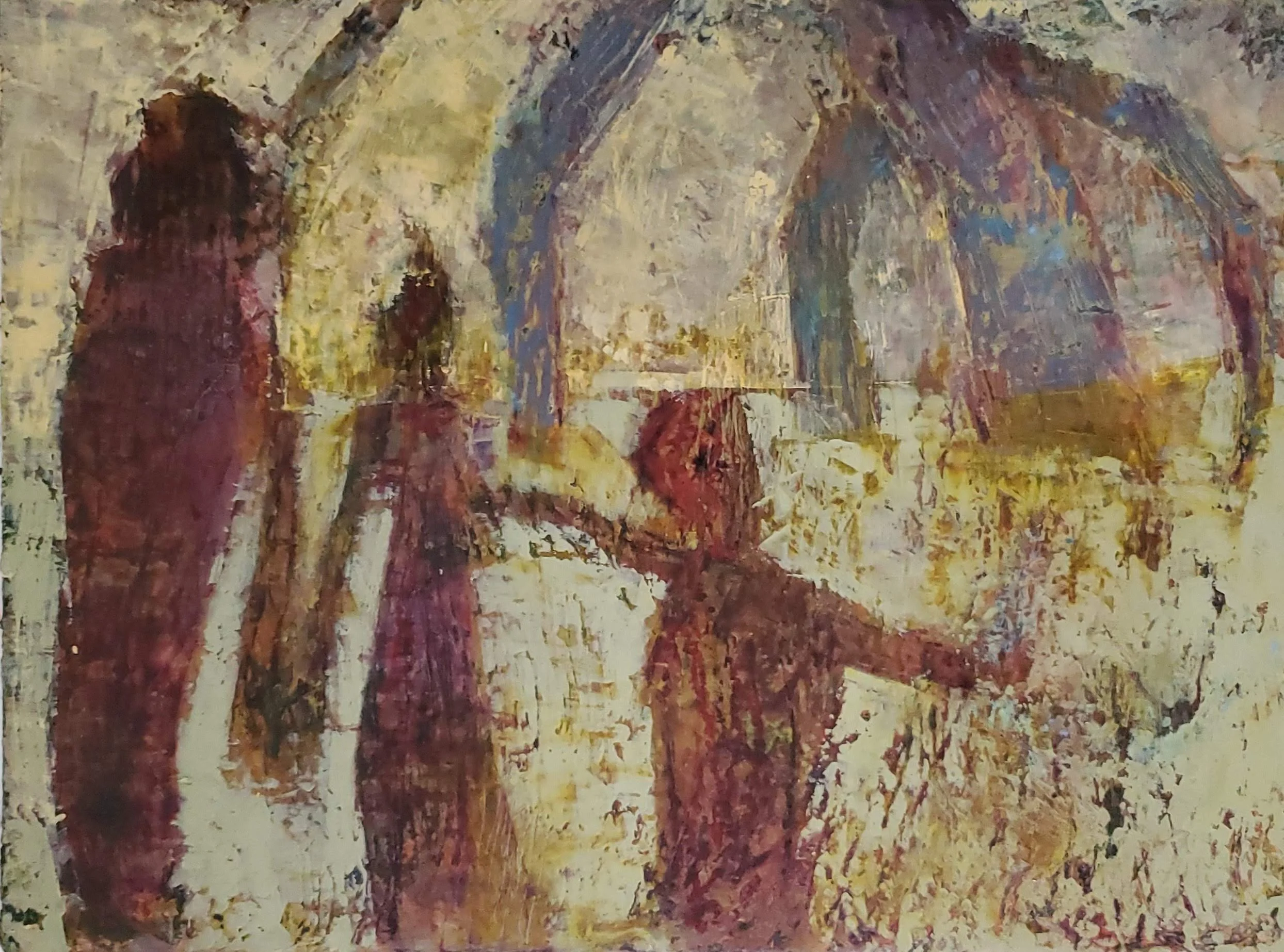 9x12in, oil/cold wax on artboard, 2021 - sold