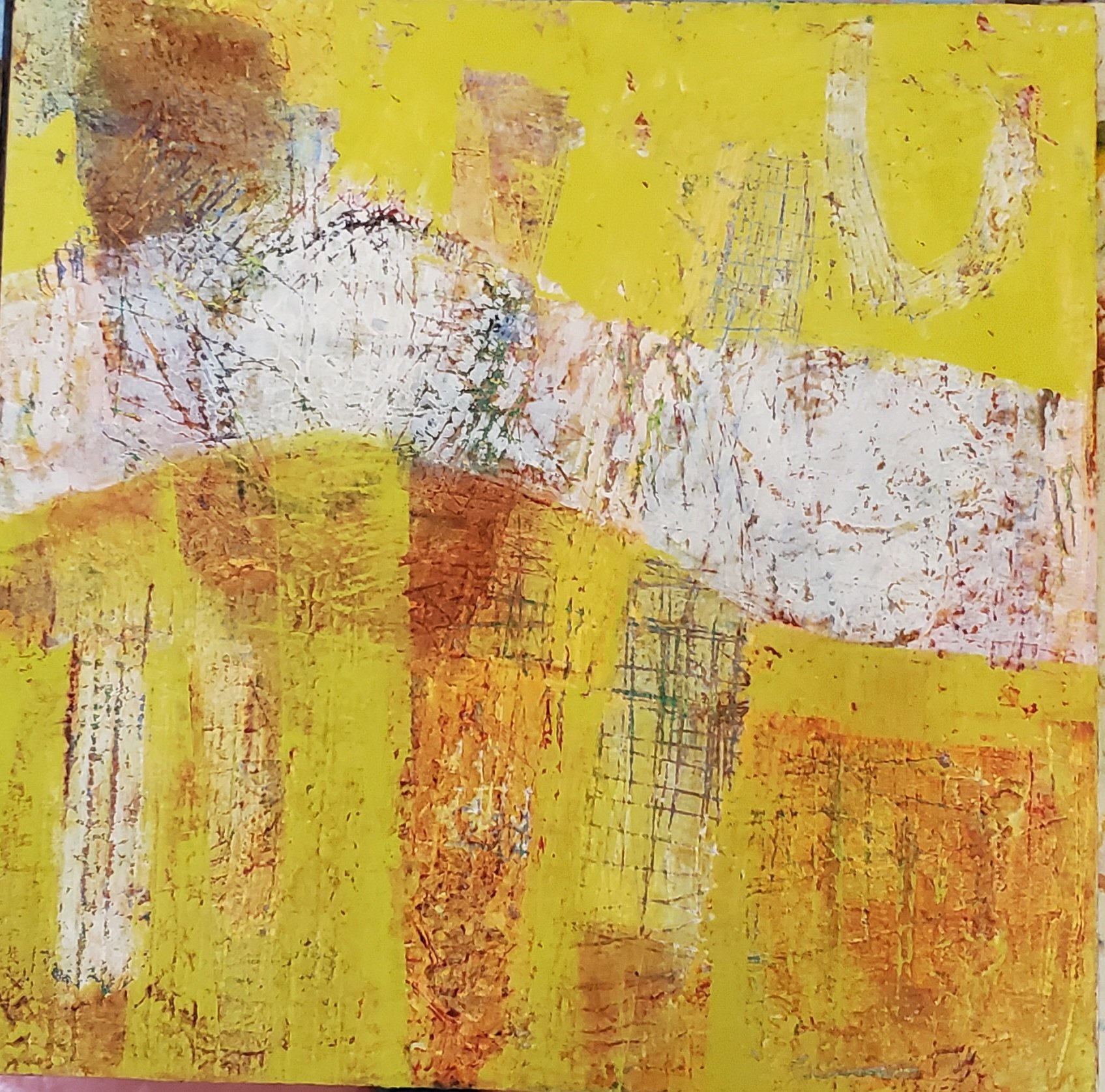 12x12in, oil/cold wax on canvas panel, 2024