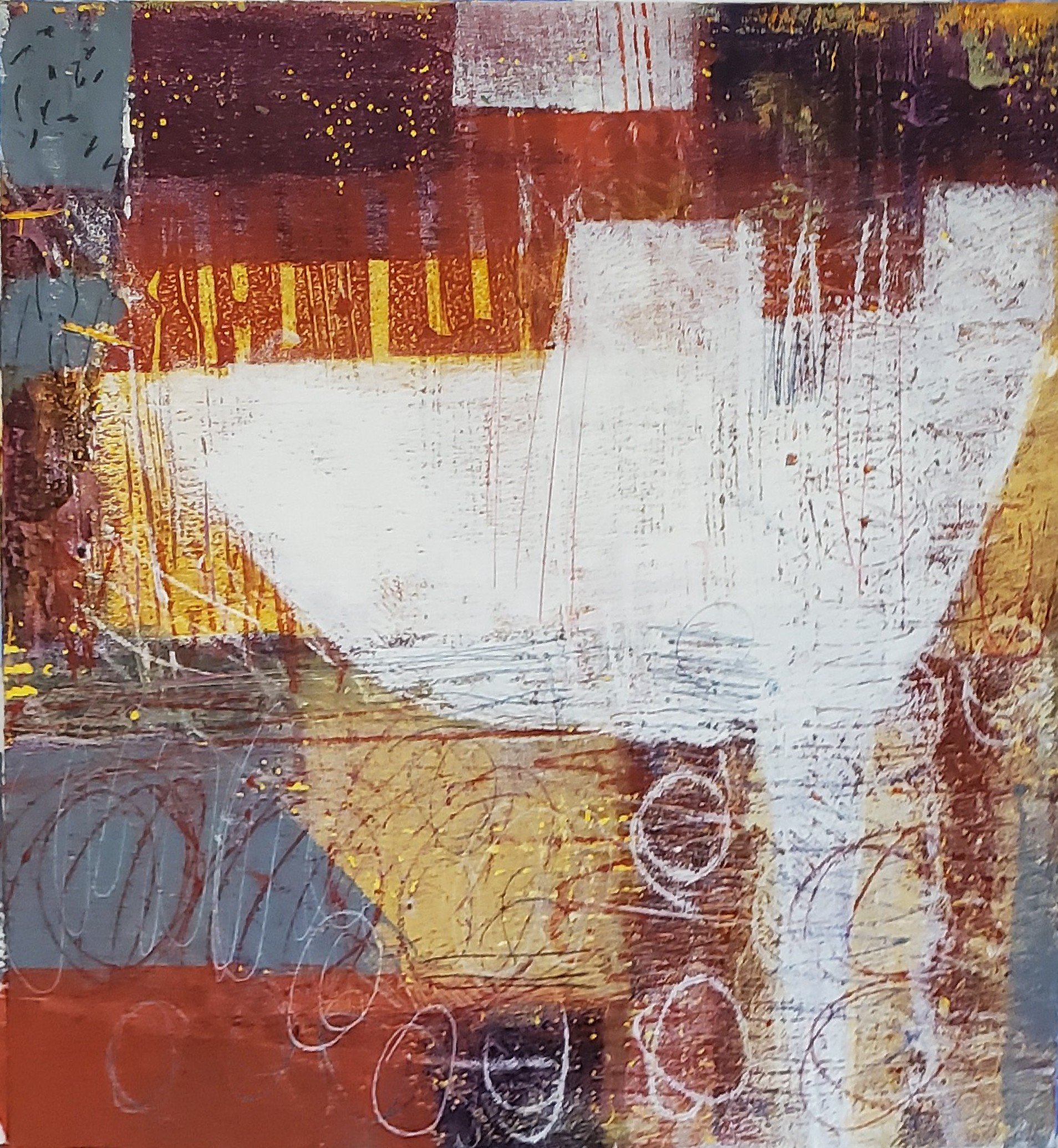 dreams lying just under the surface, 12x12in, oil/cold wax, 2024 - available