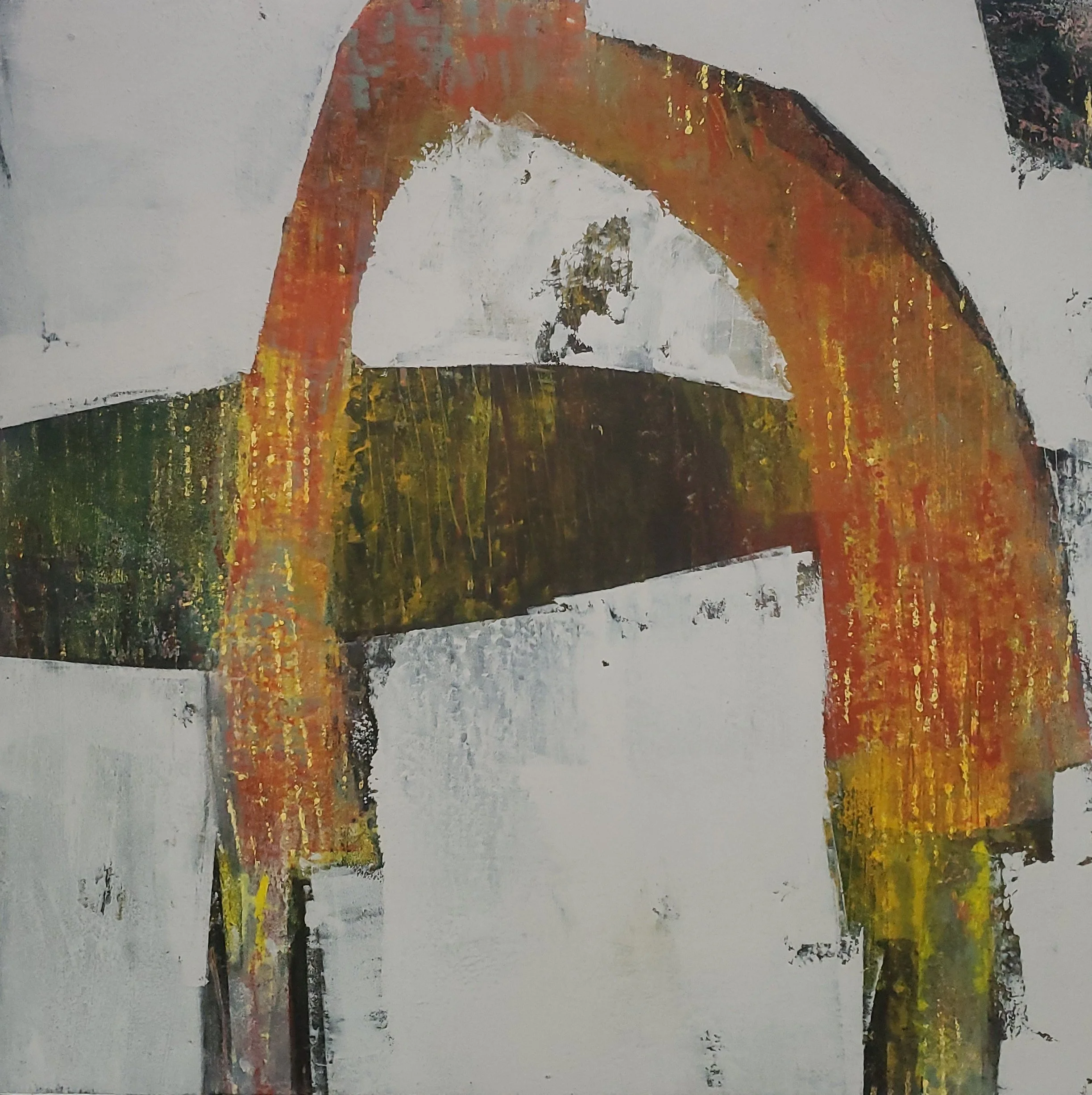 algorithm, 16x16in, oil/cold wax on panel, 2022 - sold