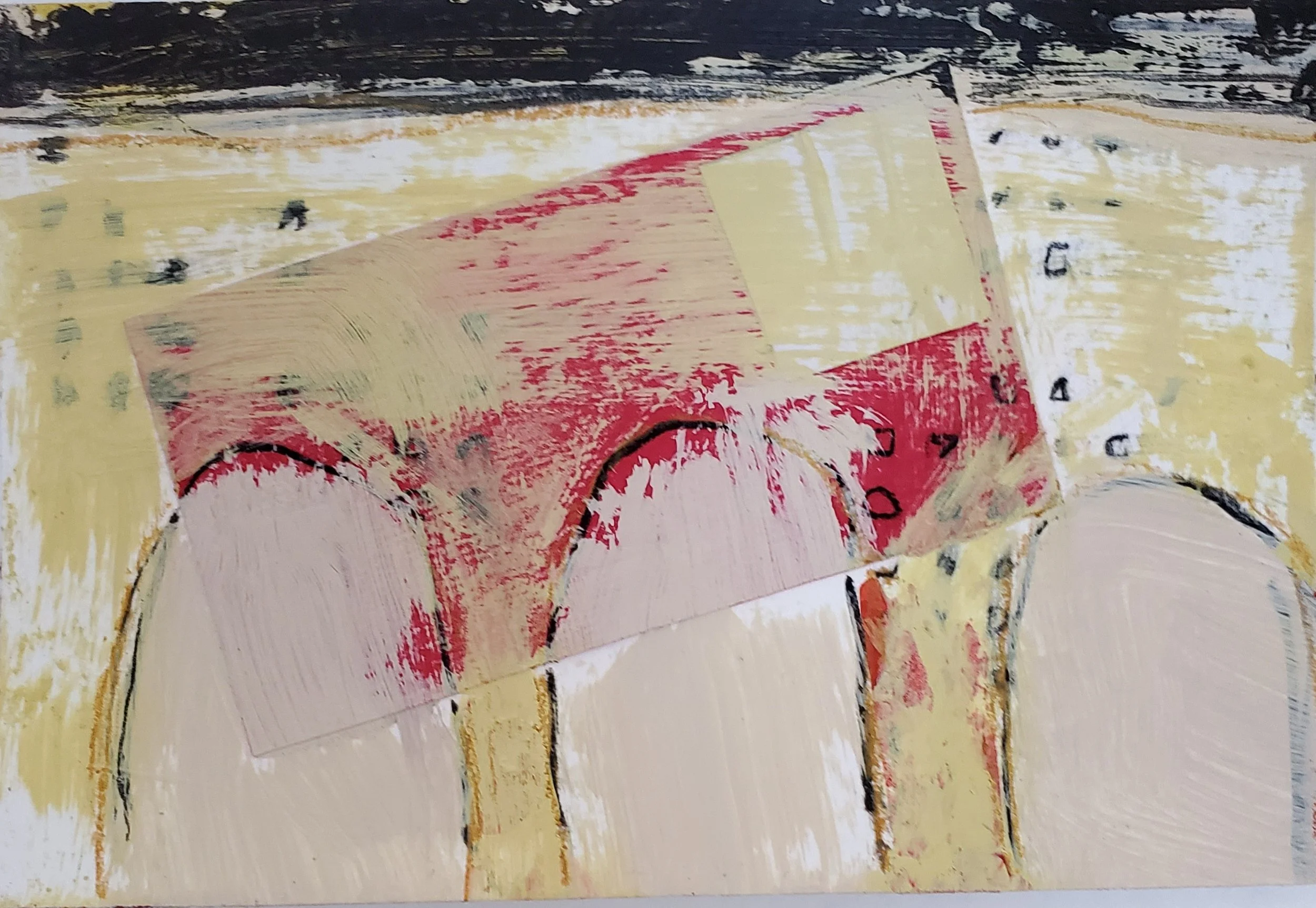 suffrage II, 4x6in, acrylic/mixed media/collage on paper, 2020
Suffrage 100 series, Eugene postcard project