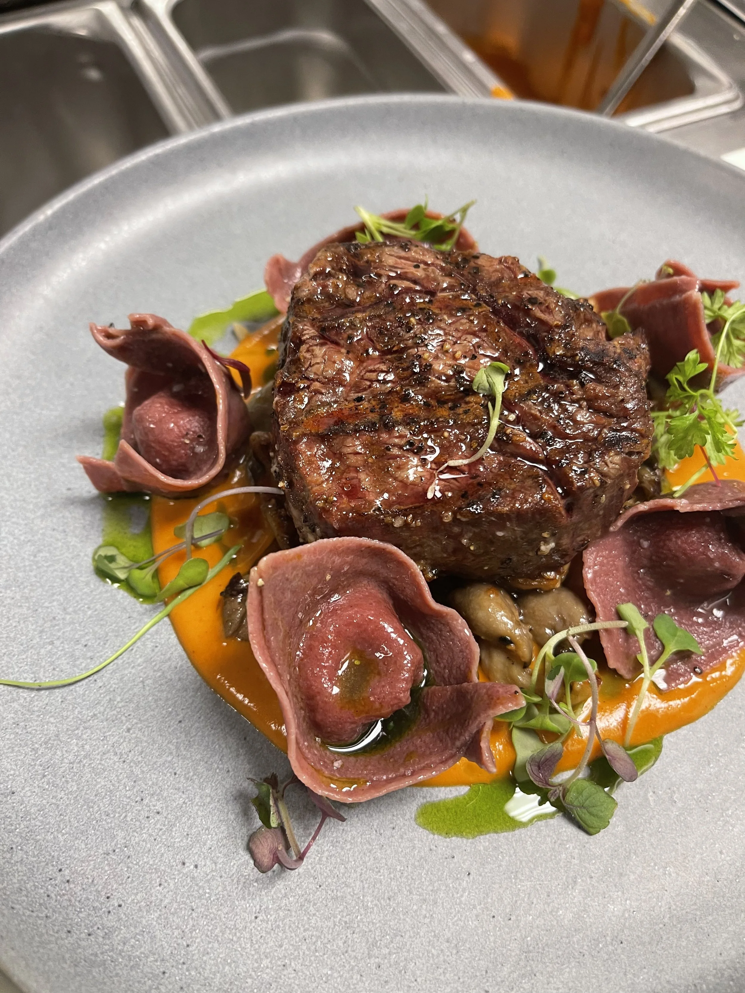 The Westin Chattanooga Italian Restauant, Alimentari Cucina e Bar Mushroom Ravioli and Filet, Al