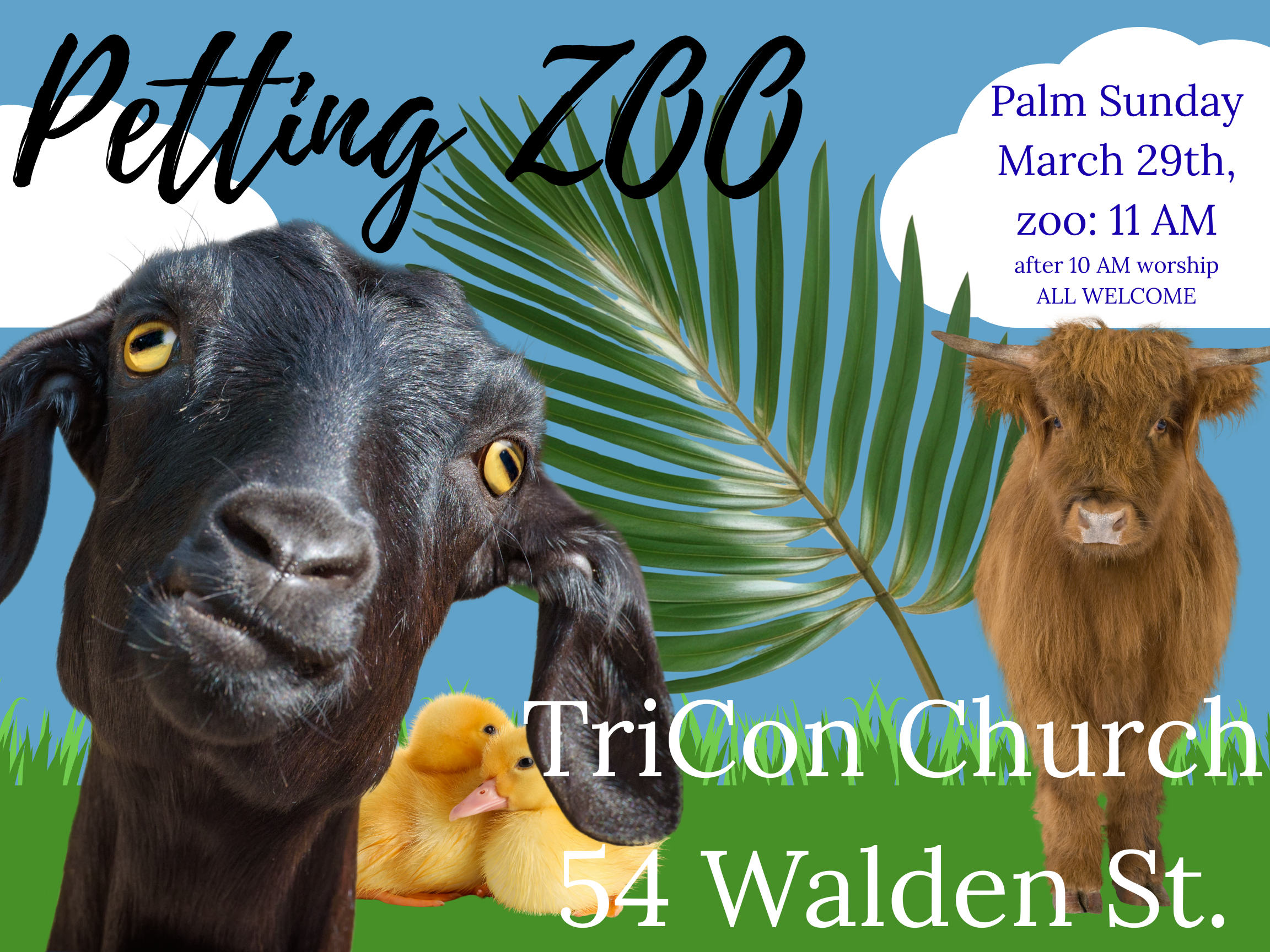 Palm Sunday Worship & Petting Zoo