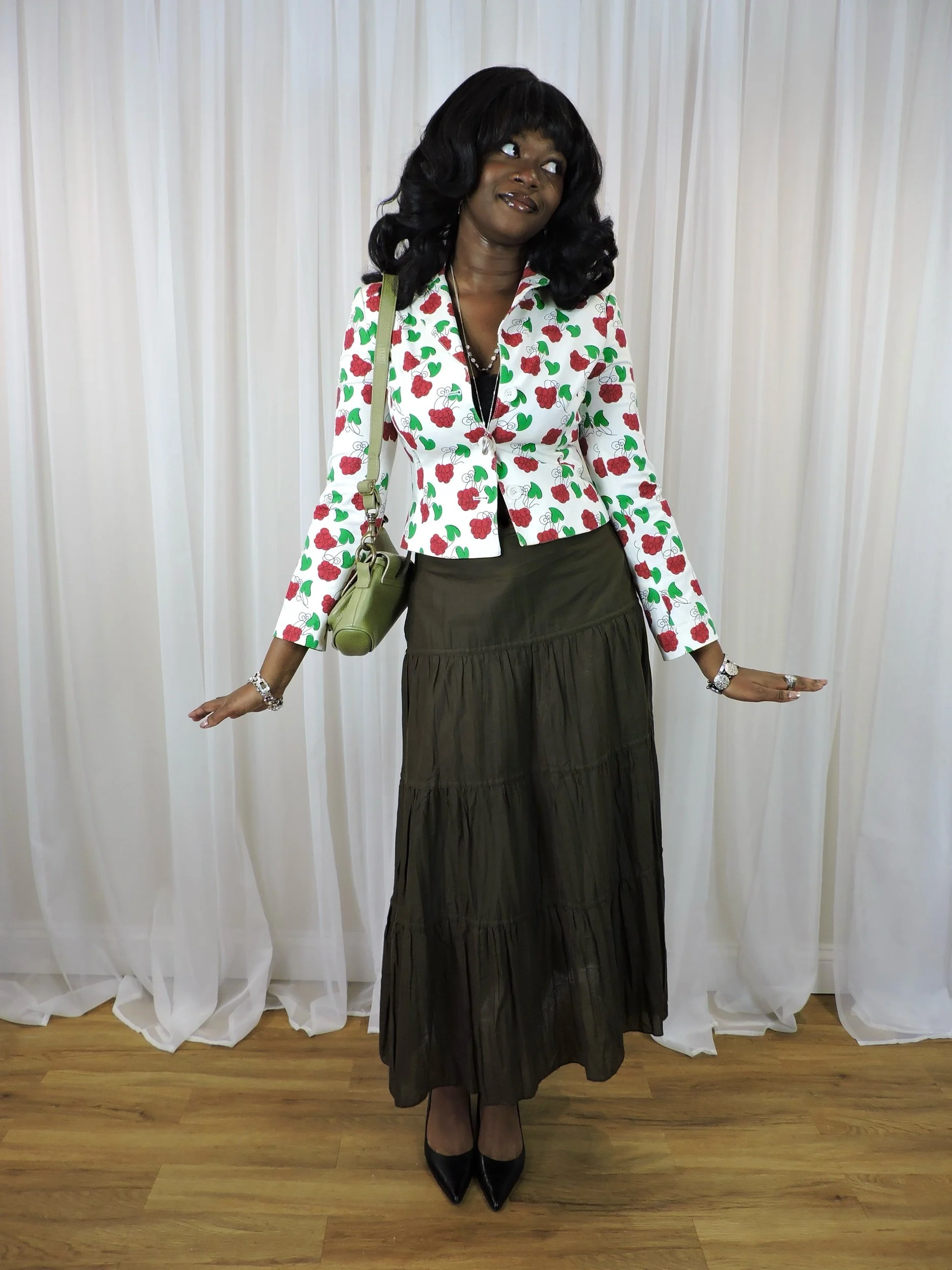 Moschino 1998 raspberry print blazer