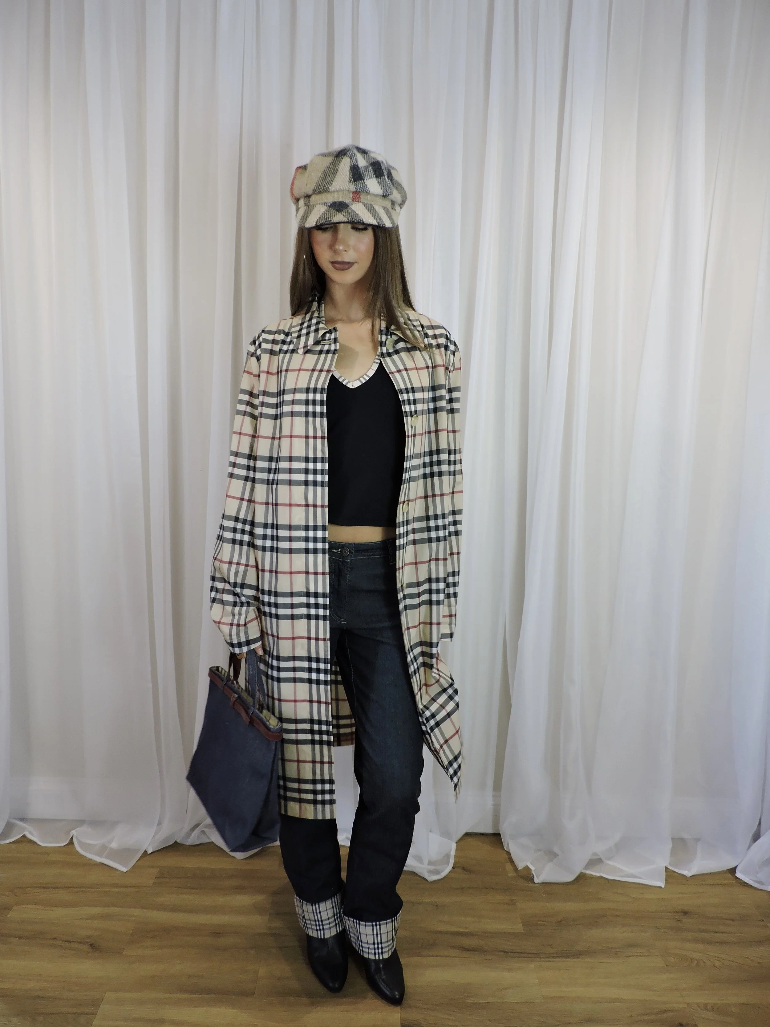 Burberry early 2000s vintage nova check rain Mac