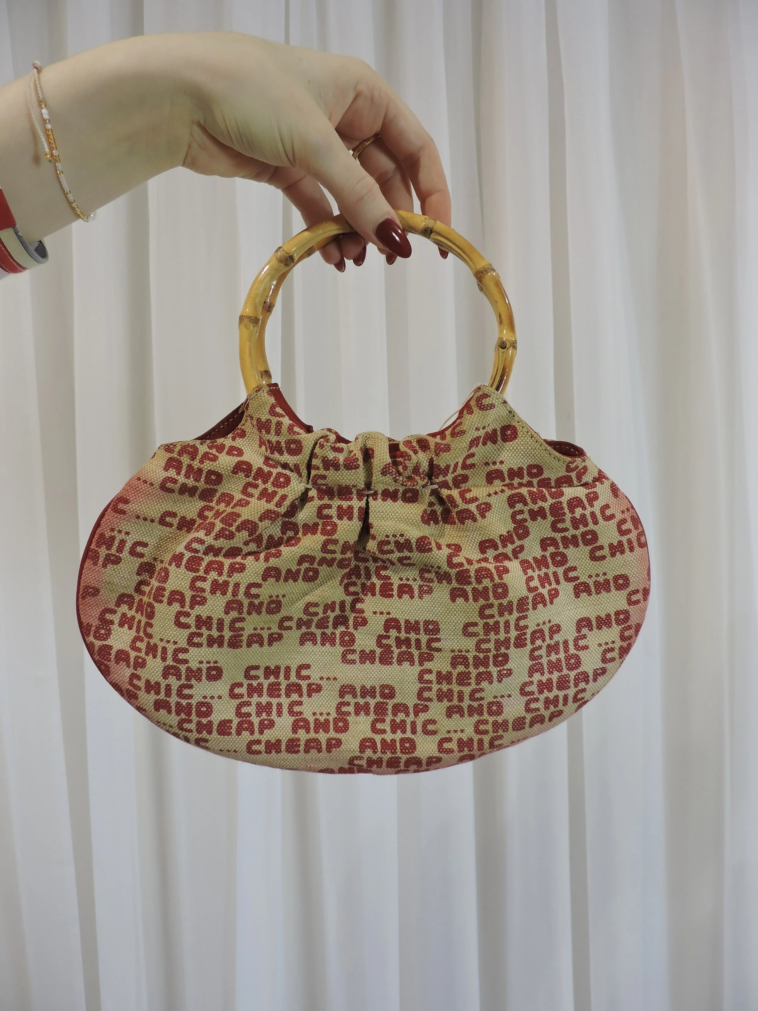 Moschino Cheap & Chic 1990s vintage bamboo handle bag