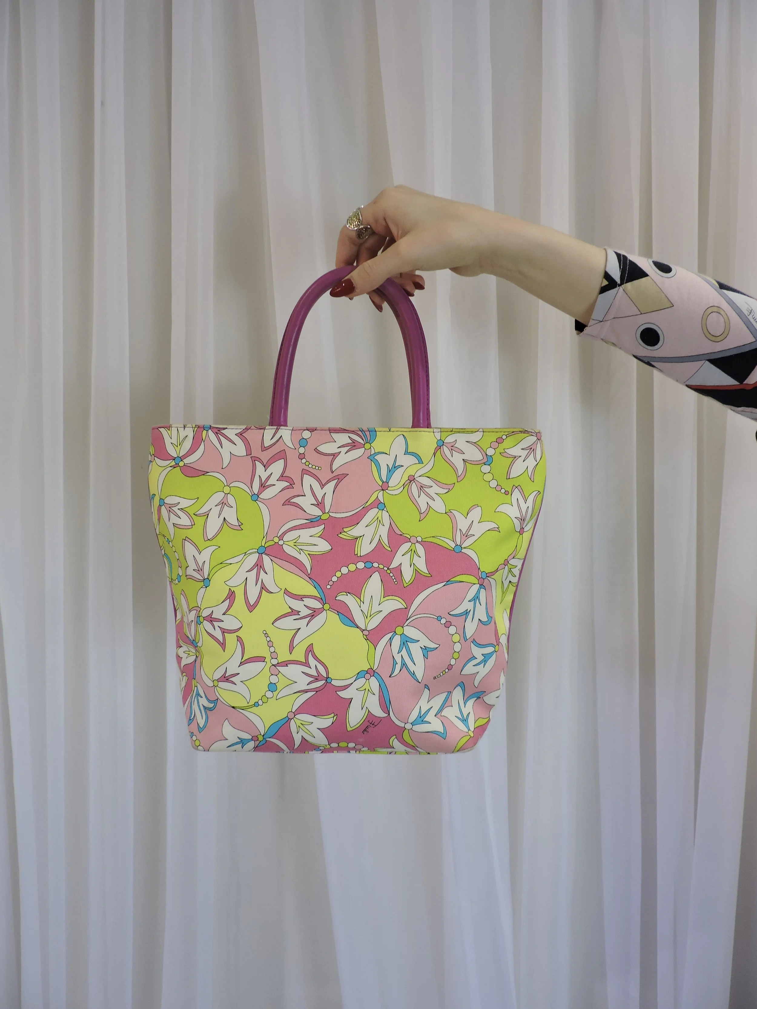 Emilio Pucci vintage early 2000s floral tote bag