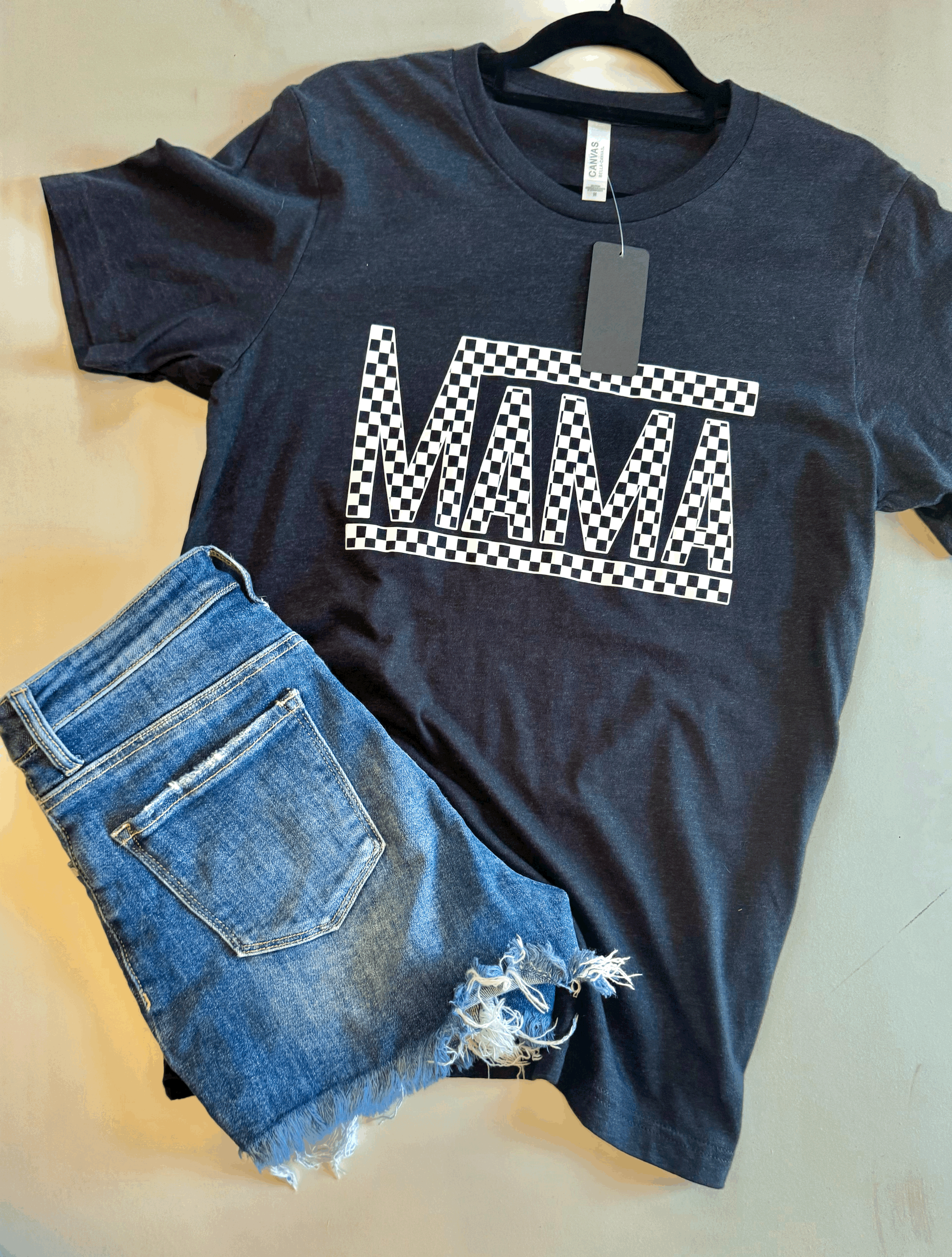 MAMA Checkered T-Shirt
