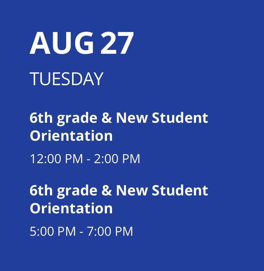 6th Grade Orientation