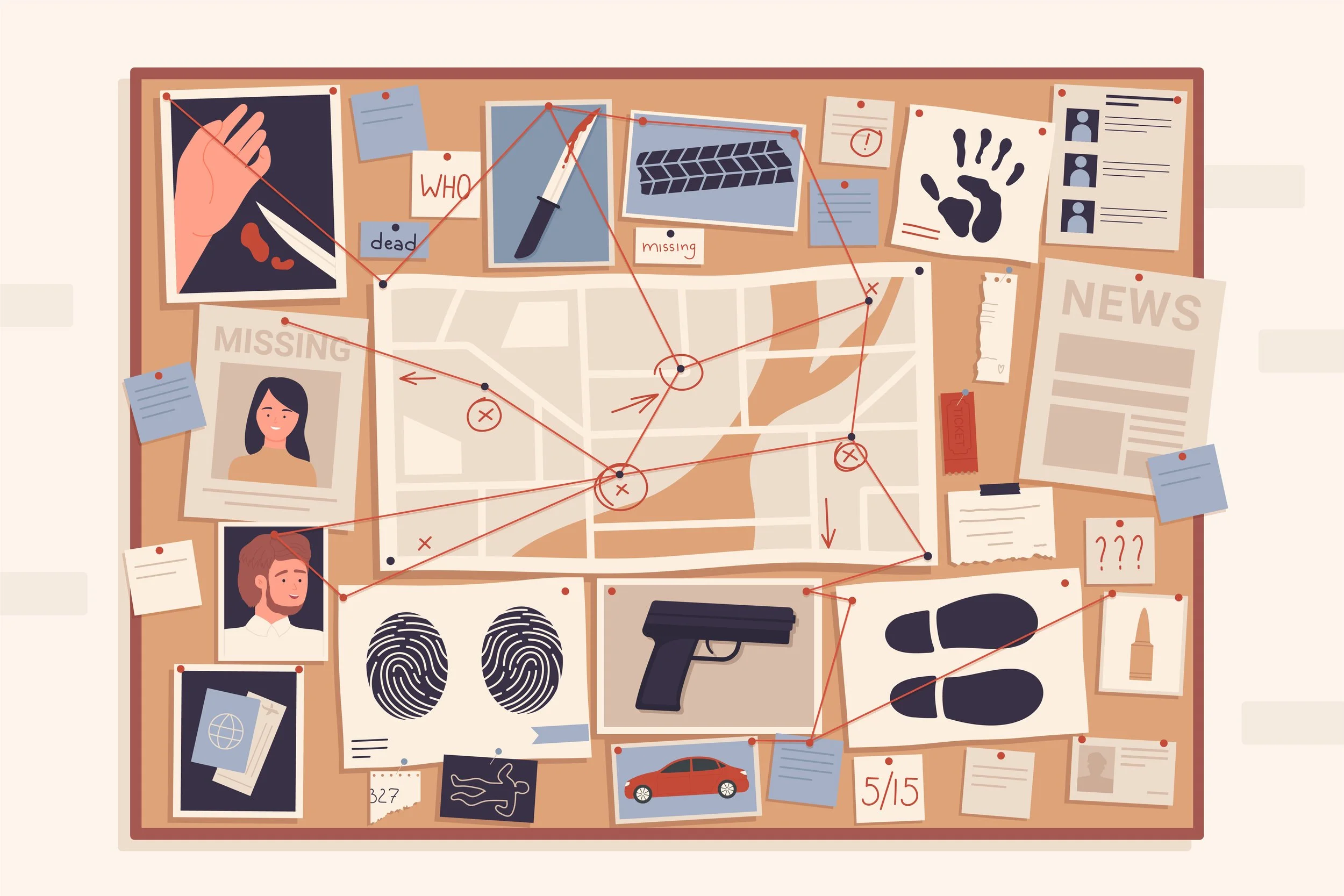 Cozy Mystery Murder Board