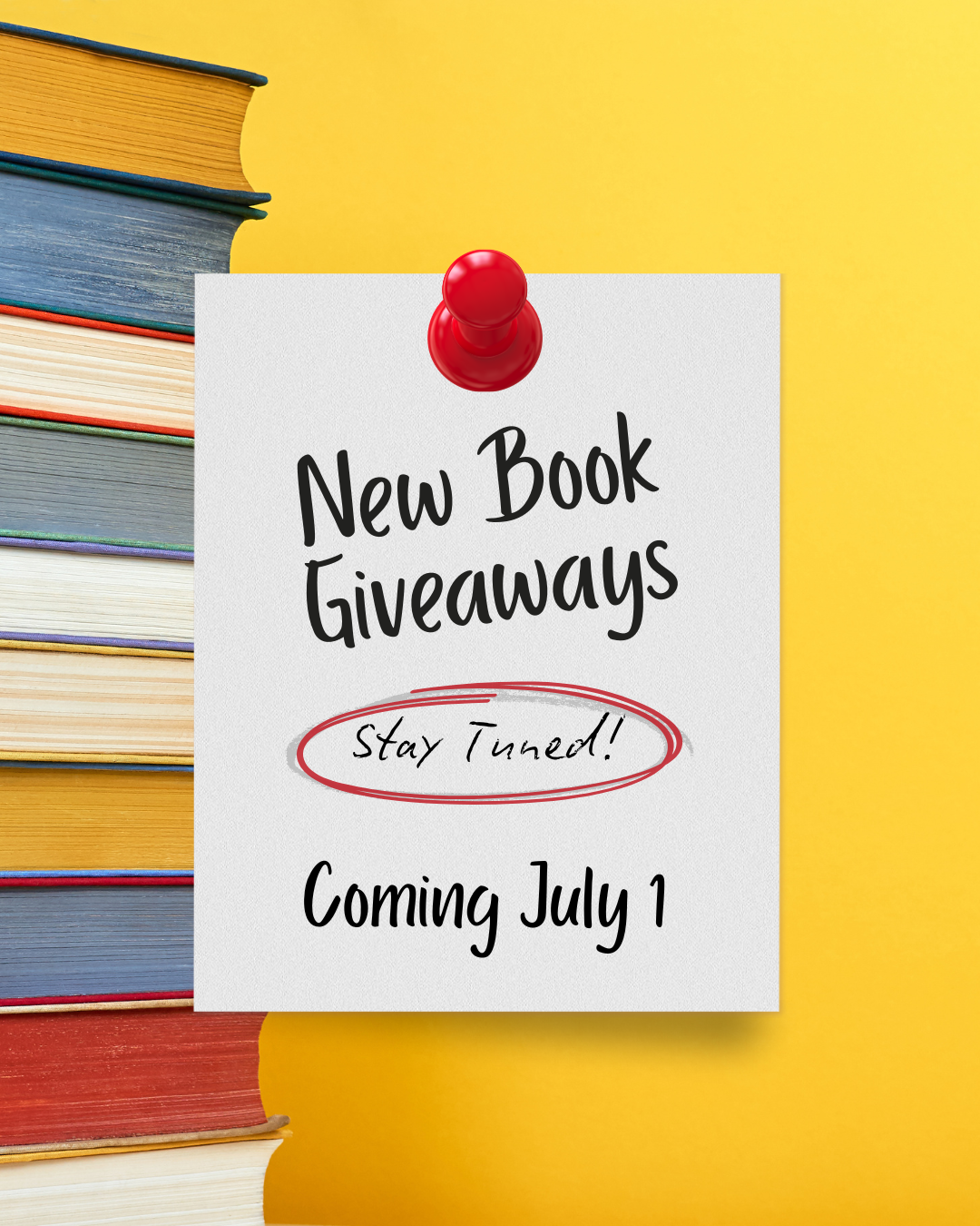New Book Giveaways Coming July 1