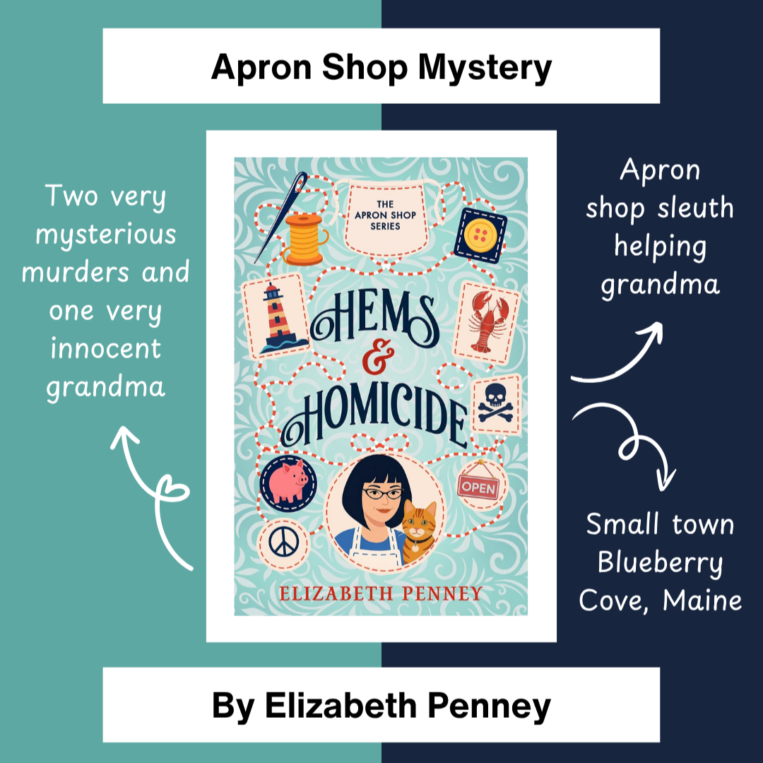 Hems and Homicide, an Apron Shop cozy mystery by Elizabeth Penney