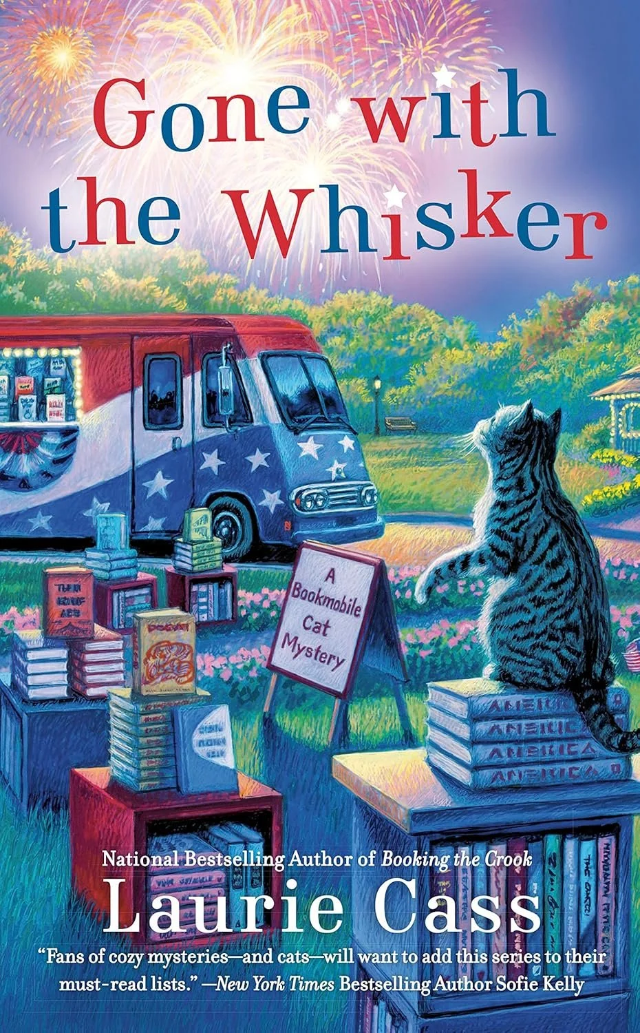 Gone with the Whisker (A Bookmobile Cat Mystery Book 8), a July 4 cozy mystery by Laurie Cass