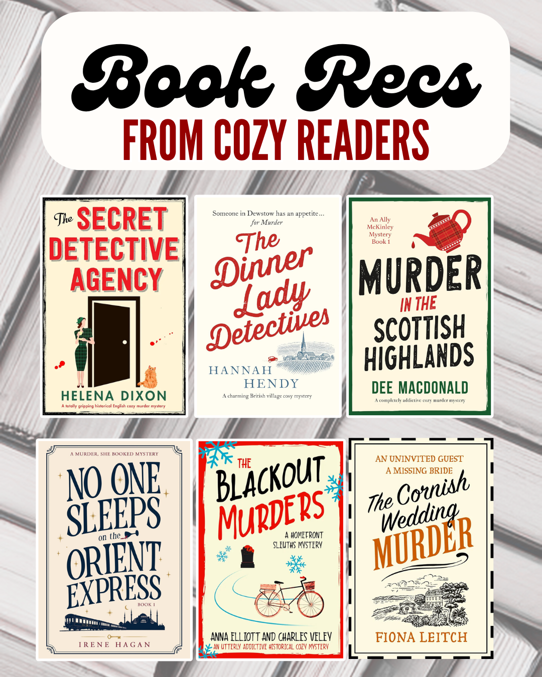 Cozy Mystery Book Recommendations From Readers