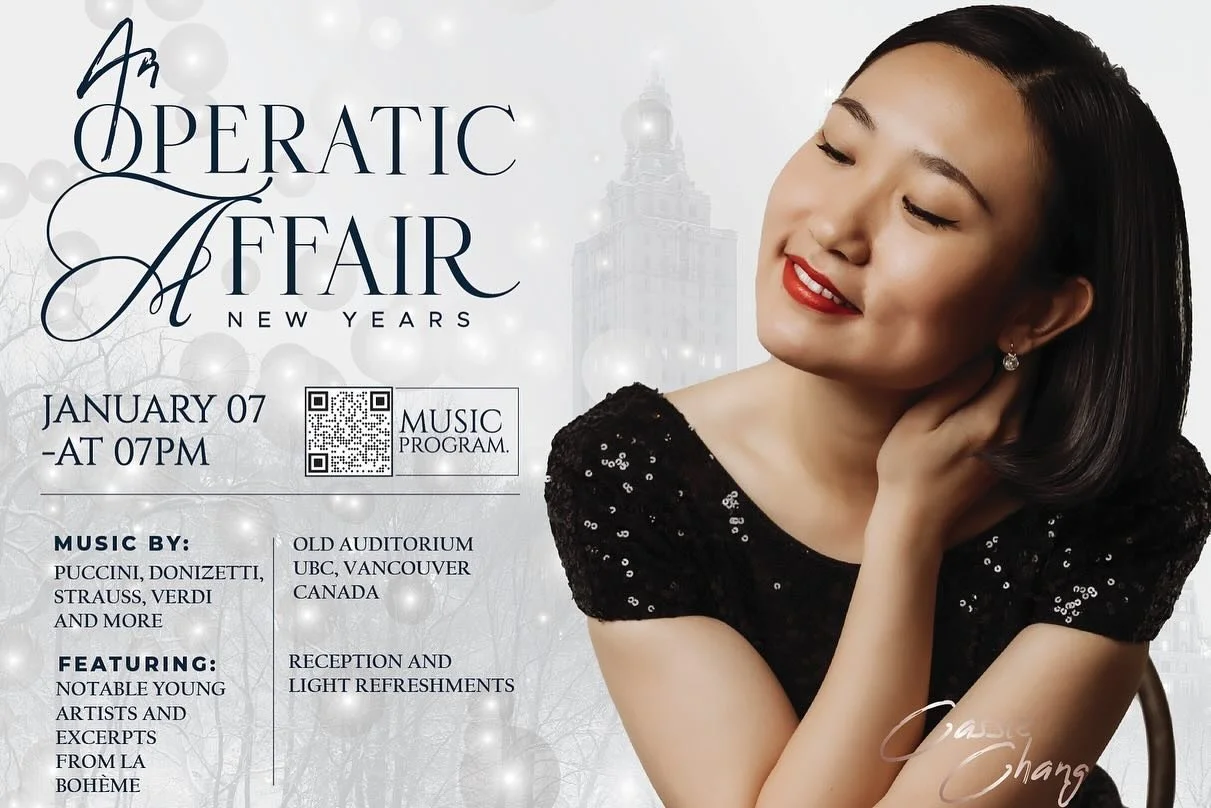 I&rsquo;m so excited to be bringing &ldquo;An Operatic Affair&rdquo;to Western Canada this coming January!! Looking forward to singing some of operas beloved winter favorites and along side wonderfully talented Young Artists in Vancouver. 

Tickets w