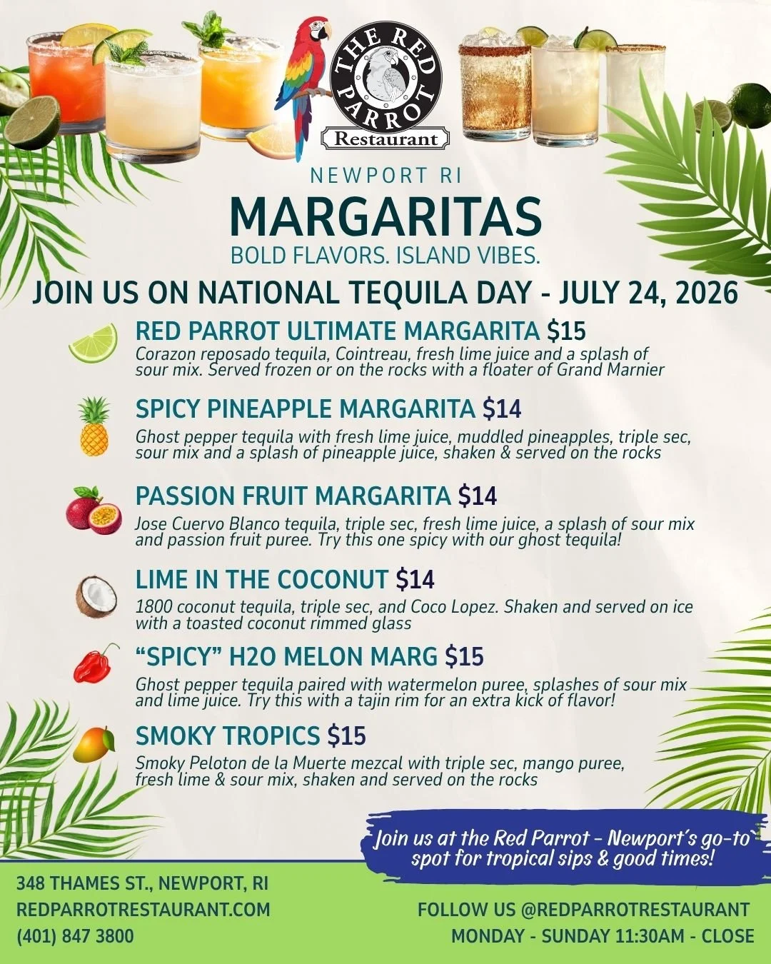 The Red Parrot Tequila Day July 24