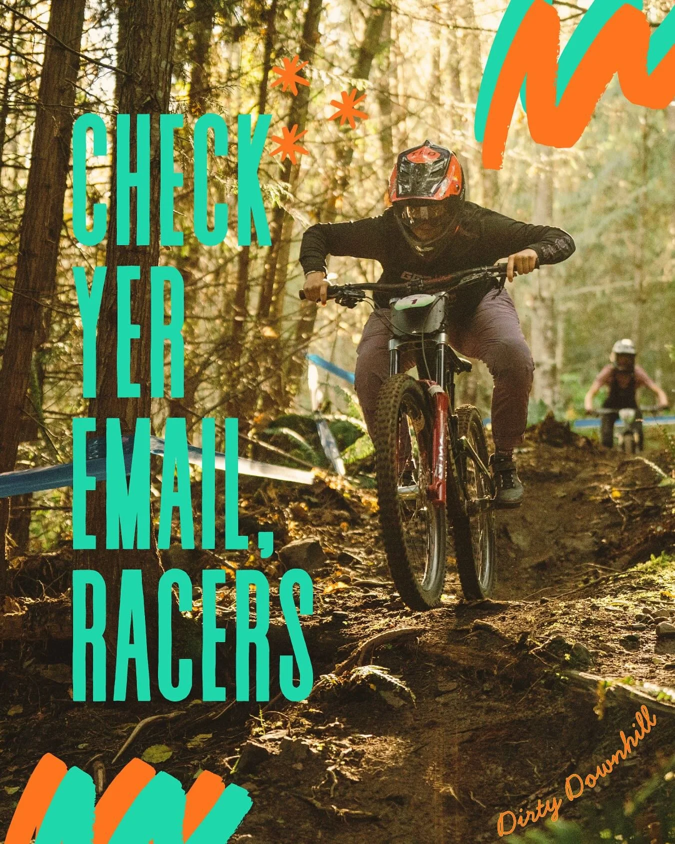 Showgirls, Racers, Swifties, and Baddies 🧡

It&rsquo;s October 3rd? Guess what that means??
A extra epic Dirty Downhill email just hit your email, that&rsquo;s what. ✨🧡🤘🏽

So, check those inboxes (ahem&hellip; maybe even the junk folder 👀) for y