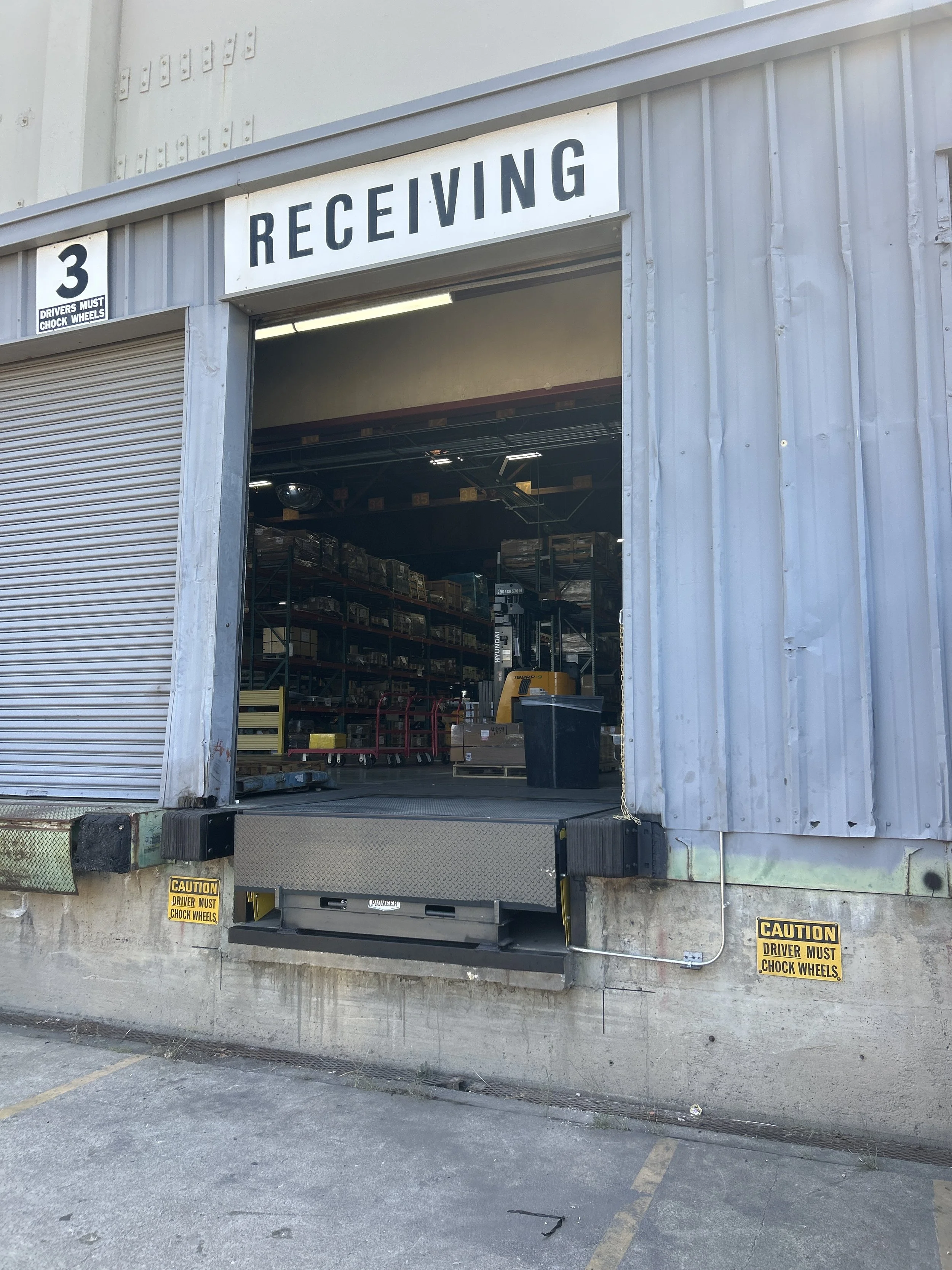 Dock leveler installed at warehouse by R&S Concord