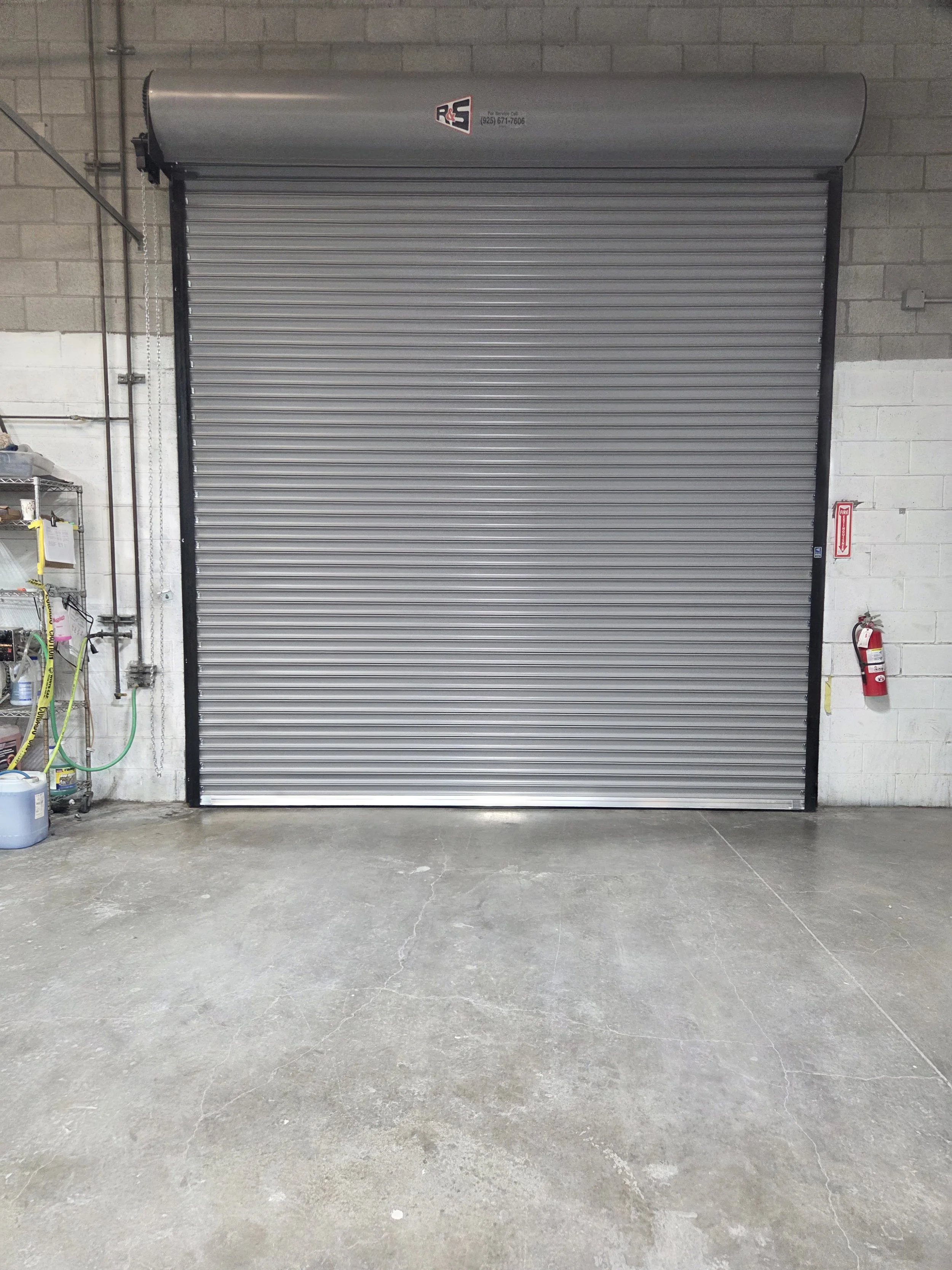 R&S Concord installed new heavy duty rolling steel door in Brentwood, CA