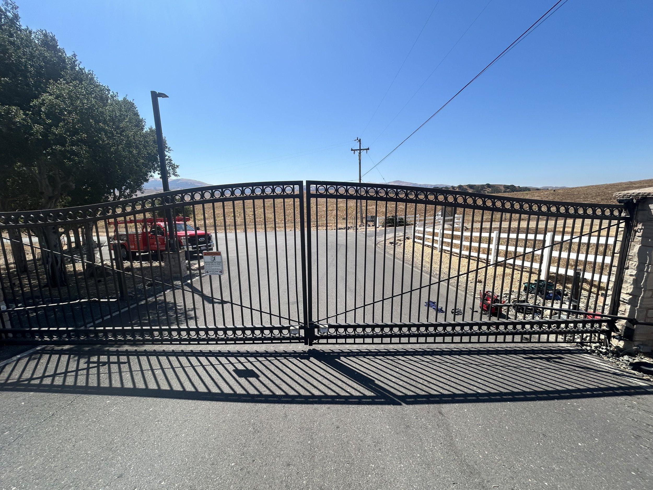R&S Concord installed top and bottom hinges for an entry gate in Sunol, CA