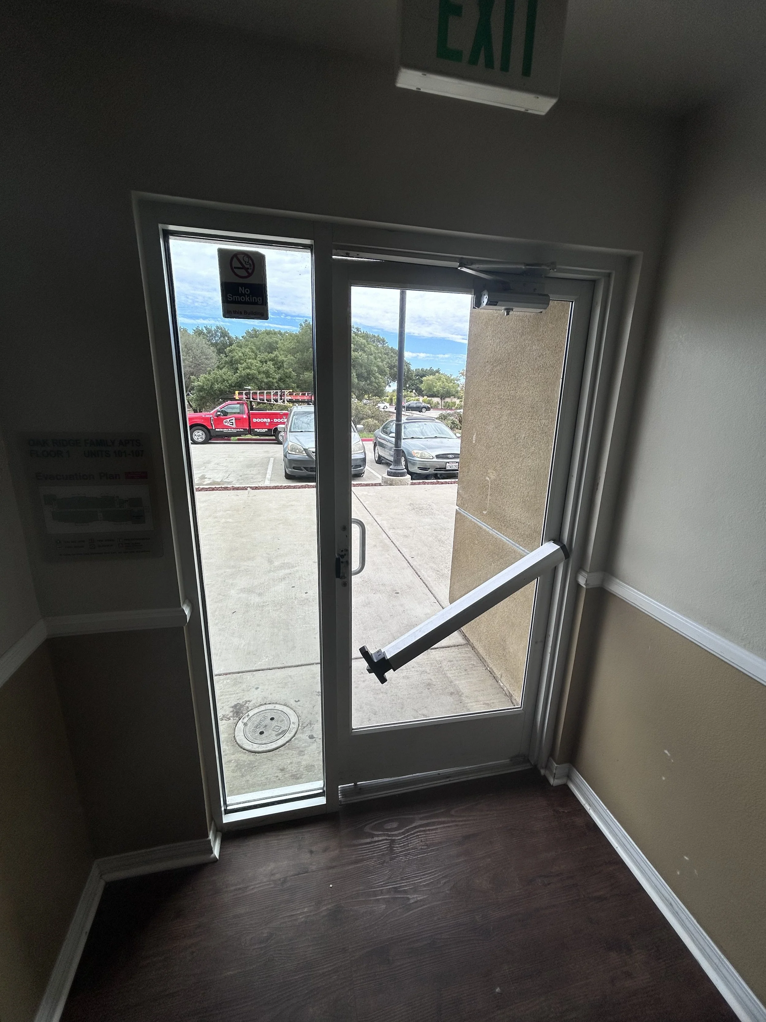 R&S Concord replaced broken panic bar on entry door