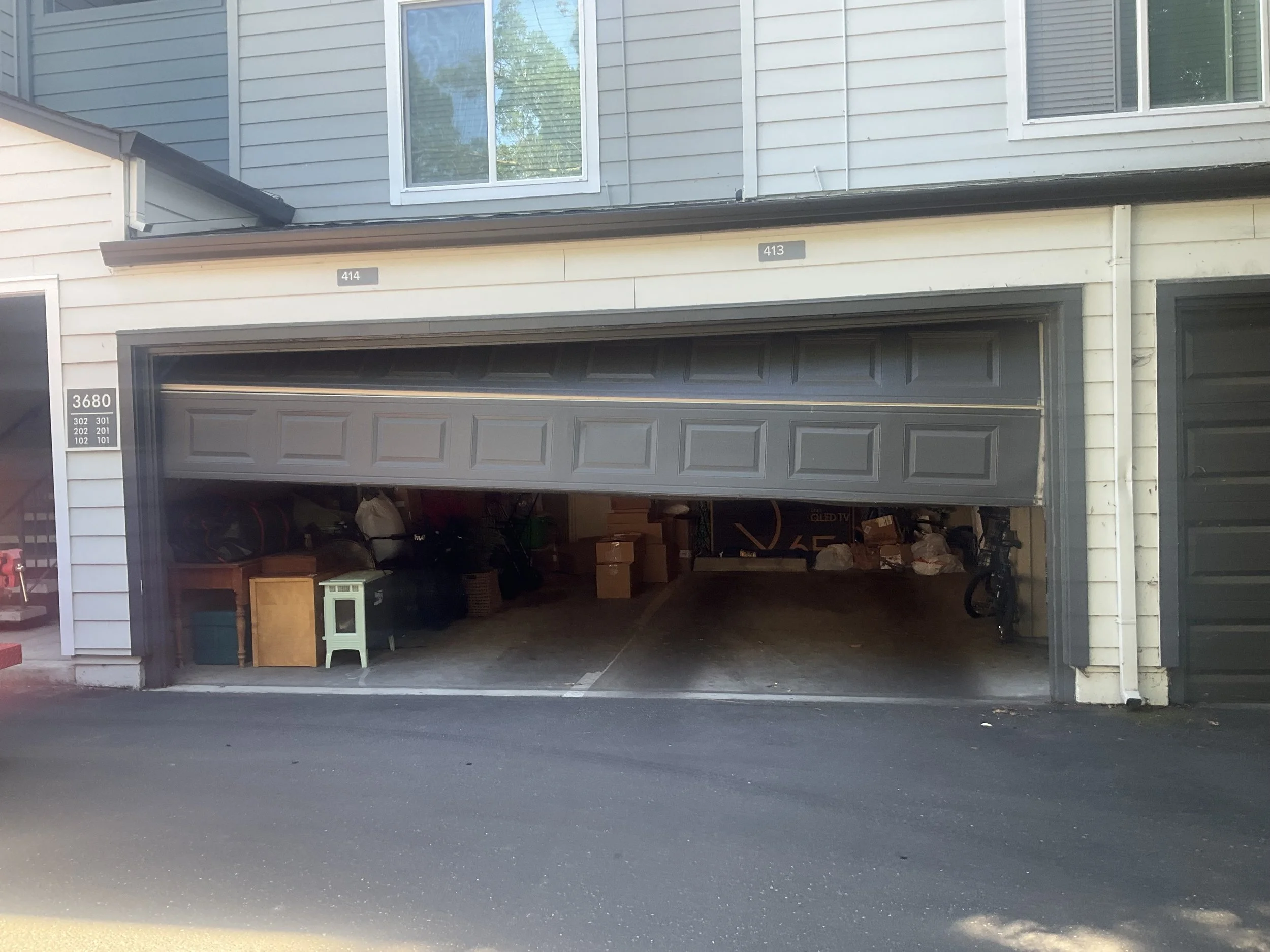 Garage door misaligned in Pleasanton, CA