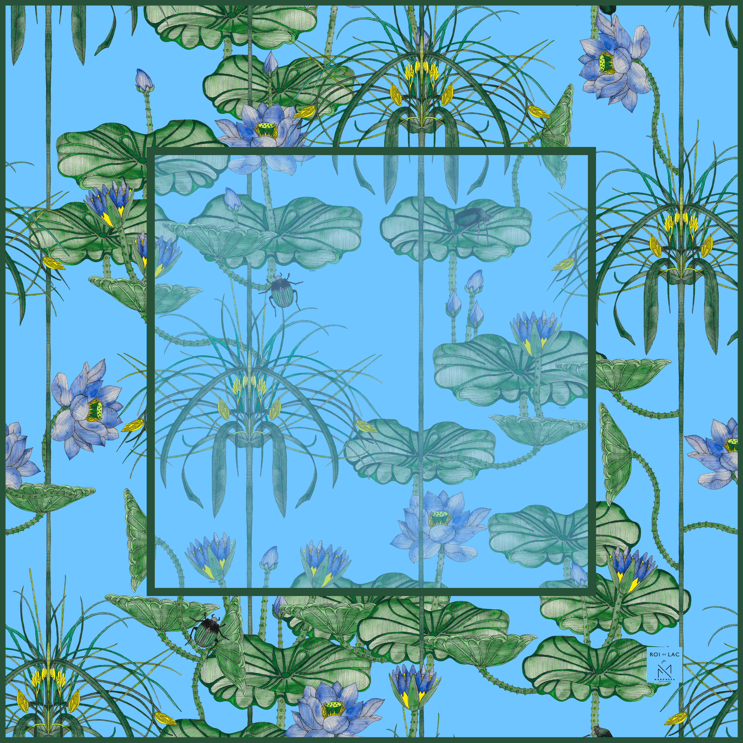 Mahjong Mat Nile Flowers.PNG