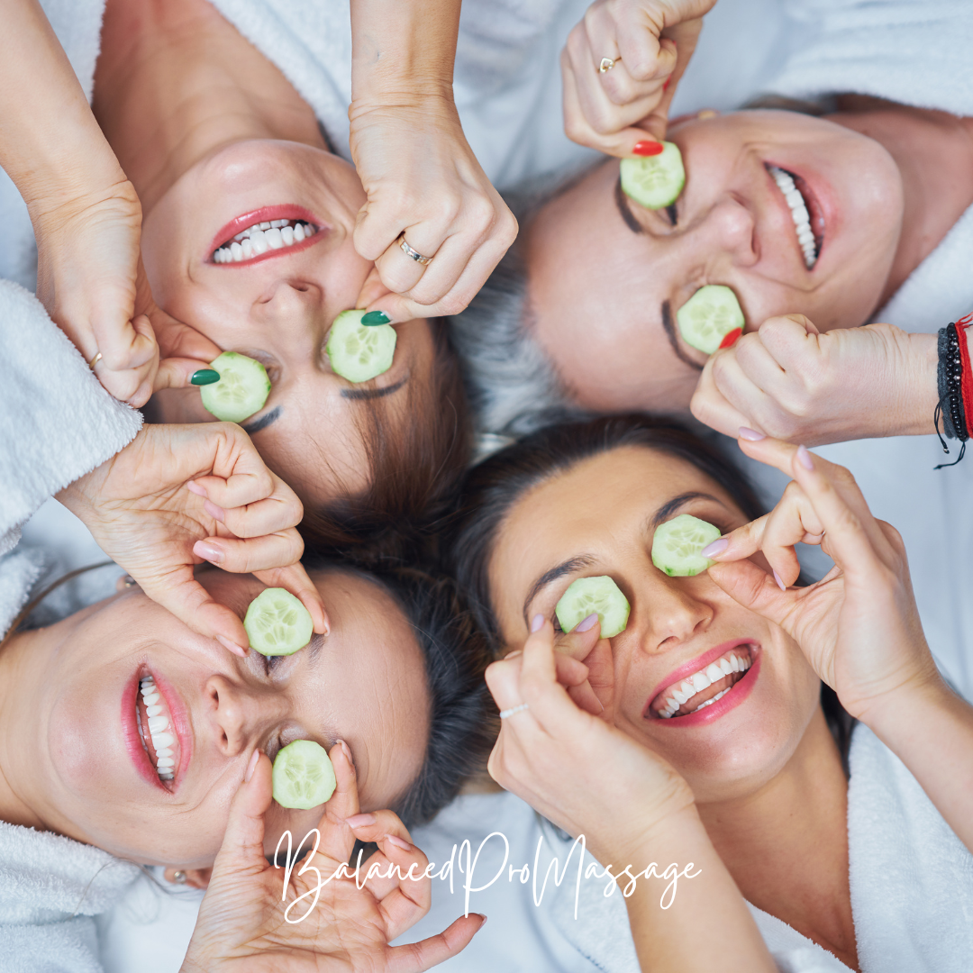 Four Women at an in-home spa party